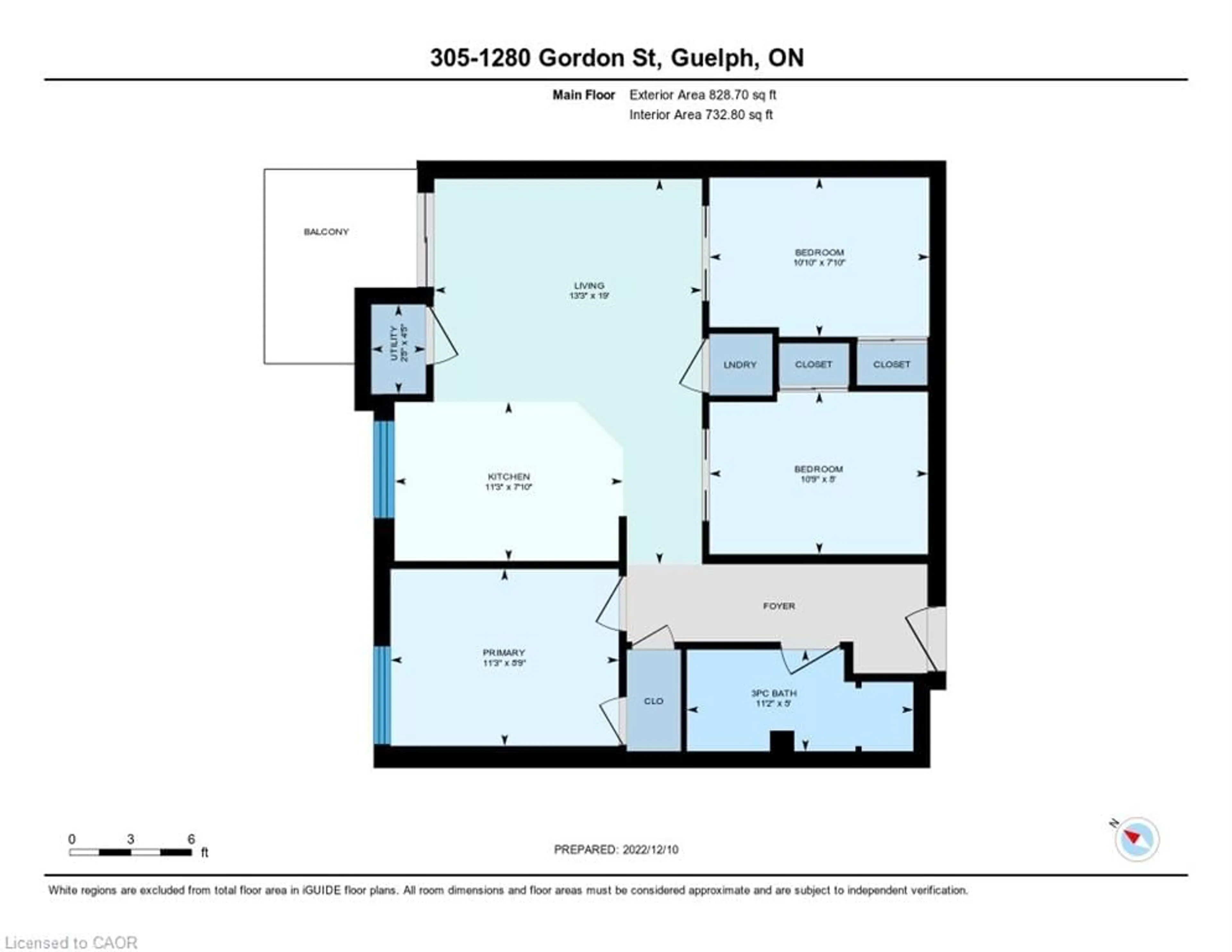 Floor plan for 1280 Gordon St #305, Guelph Ontario N1L 0N6