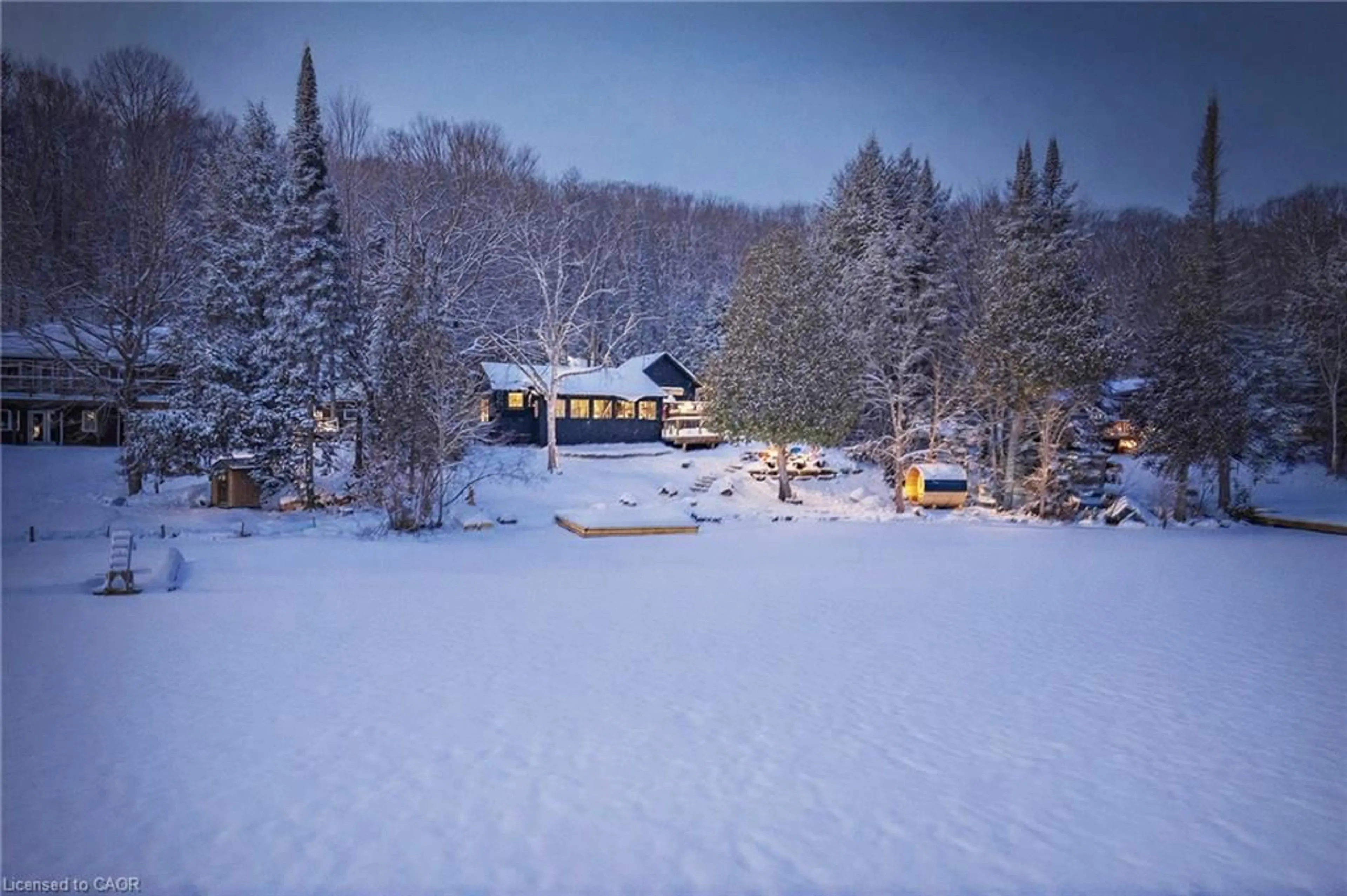 A pic from outside/outdoor area/front of a property/back of a property/a pic from drone, unknown for 1355 Bellwood Acres Rd, Dorset Ontario P0B 1A0