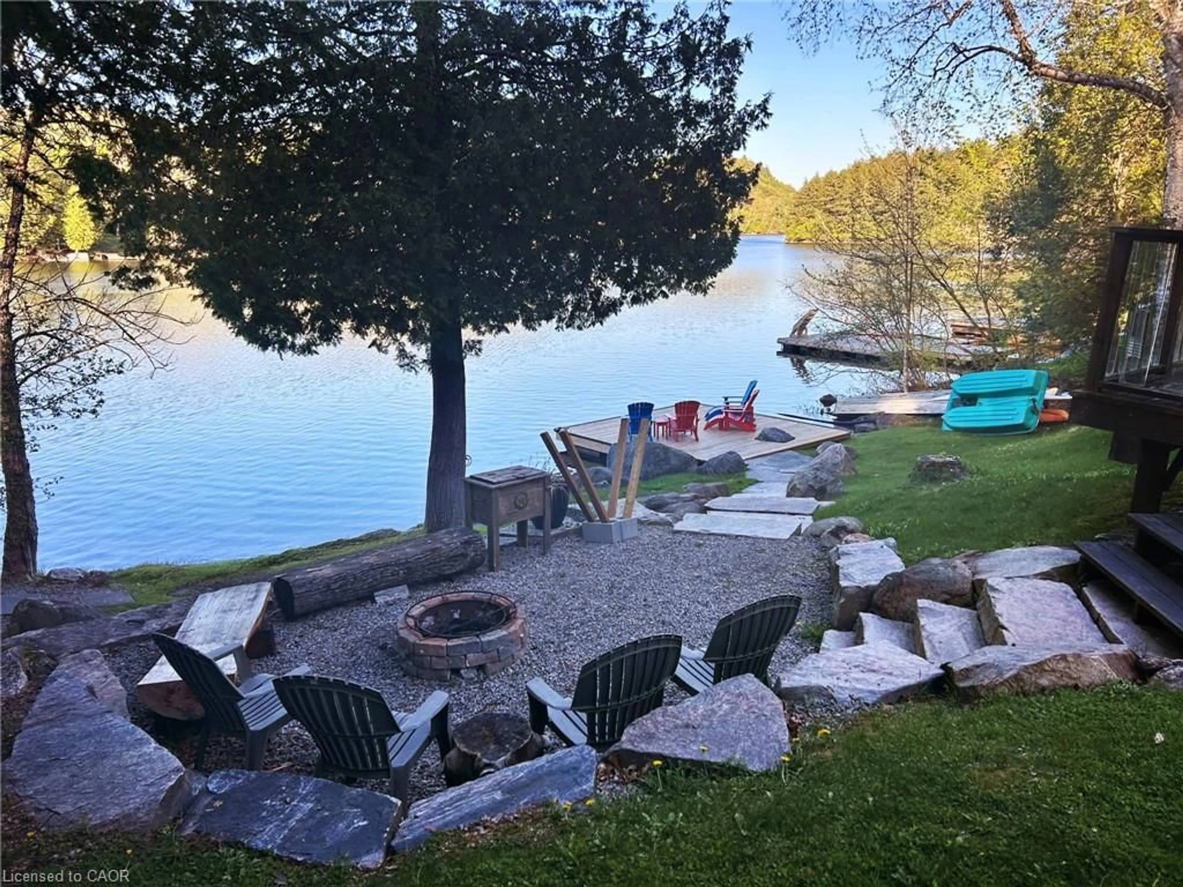 Patio, water/lake/river/ocean view for 1355 Bellwood Acres Rd, Dorset Ontario P0B 1A0