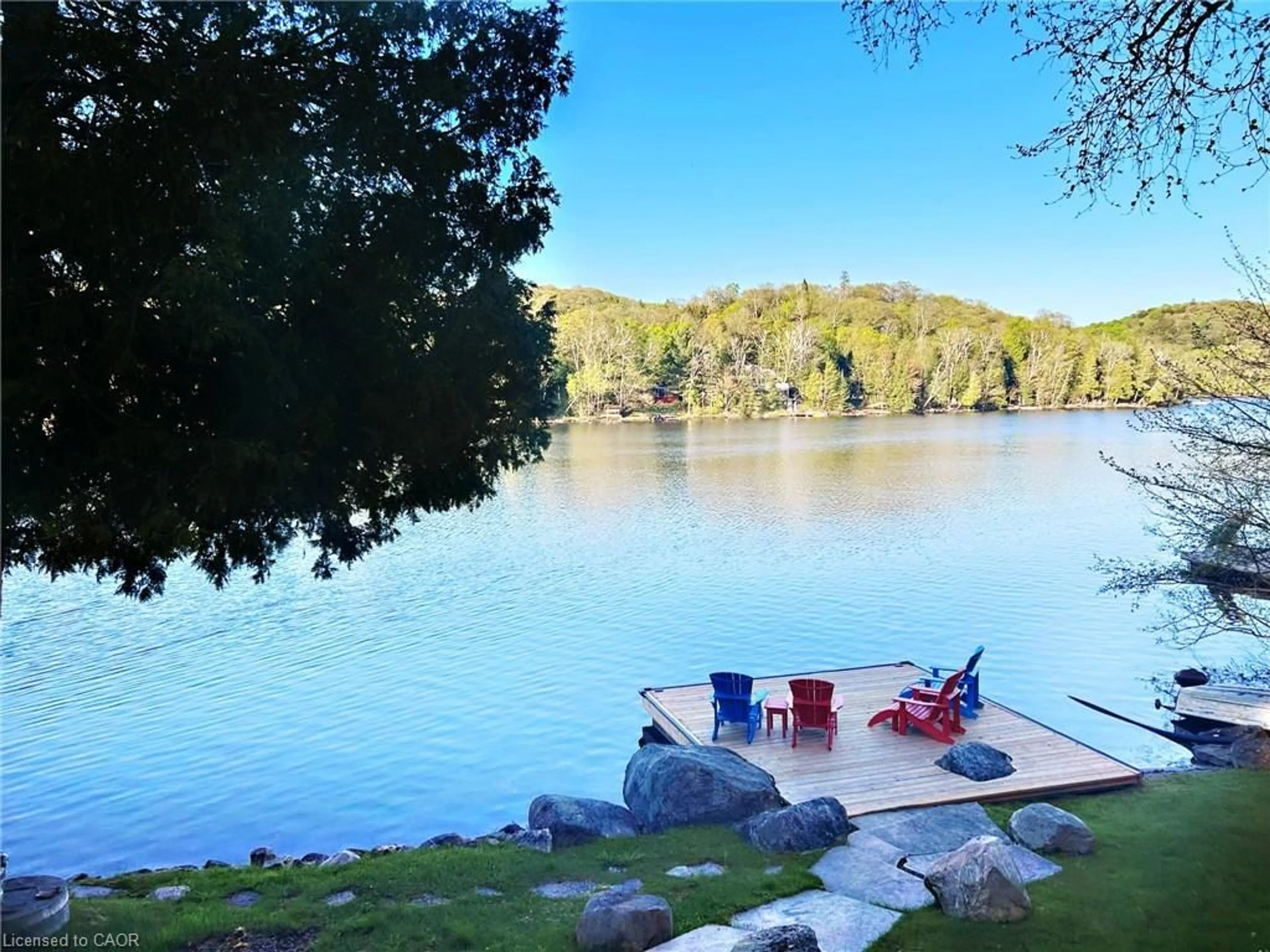 Patio, water/lake/river/ocean view for 1355 Bellwood Acres Rd, Dorset Ontario P0B 1A0