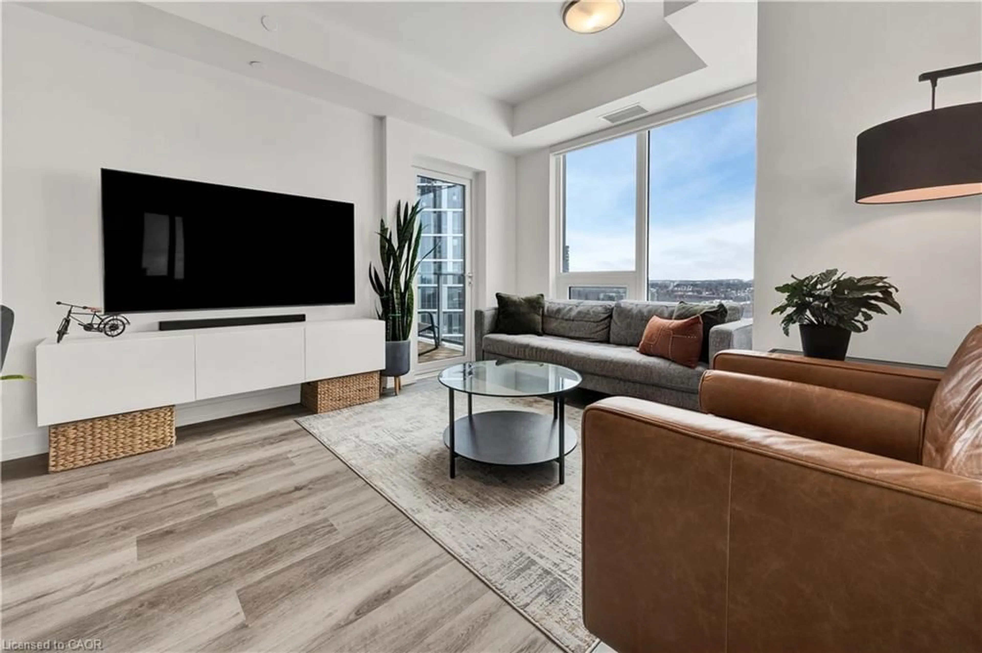 Living room with furniture, unknown for 15 Wellington St #1209, Kitchener Ontario N2G 0E4