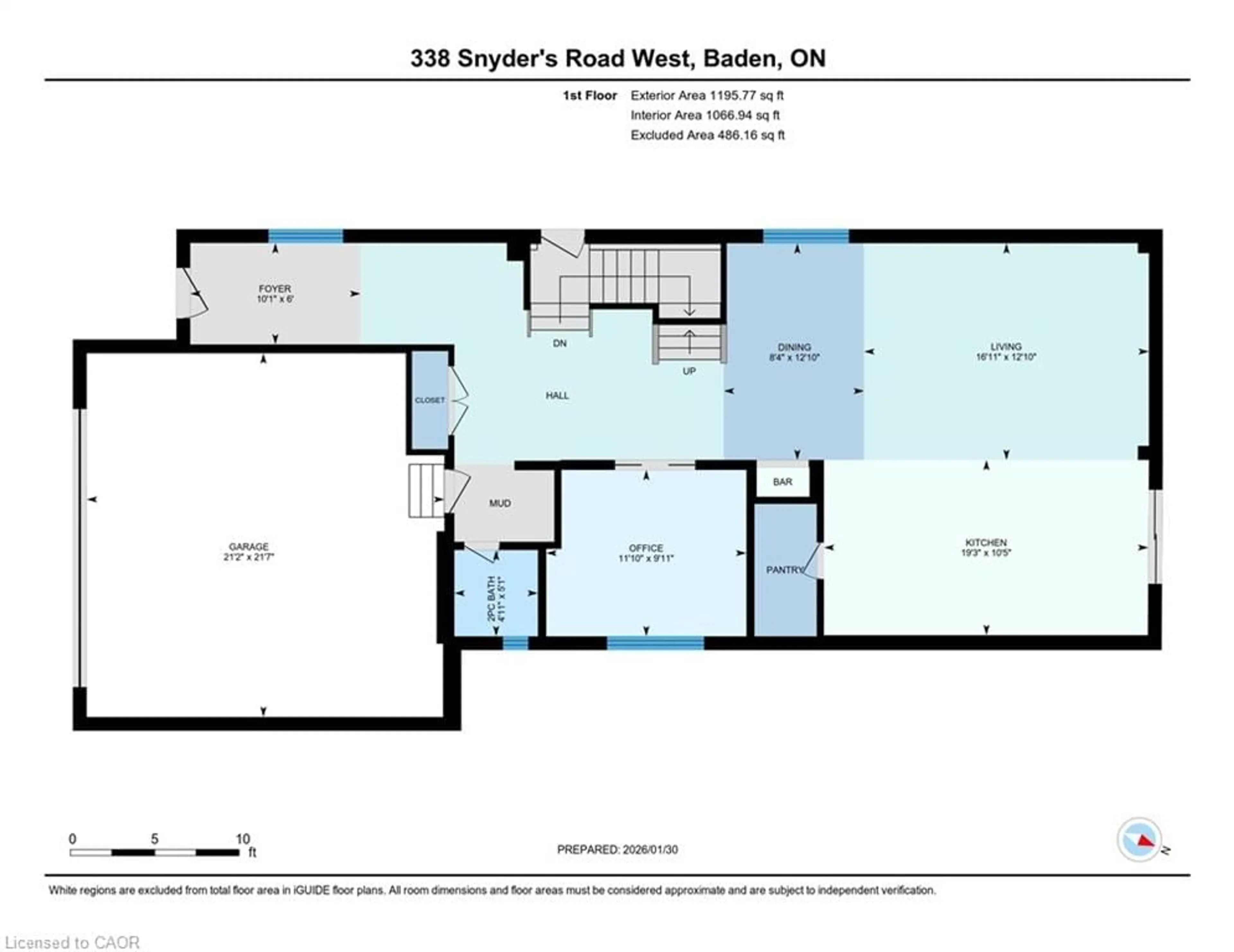 Floor plan for 338 Snyders Rd, Baden Ontario N3A 2V5