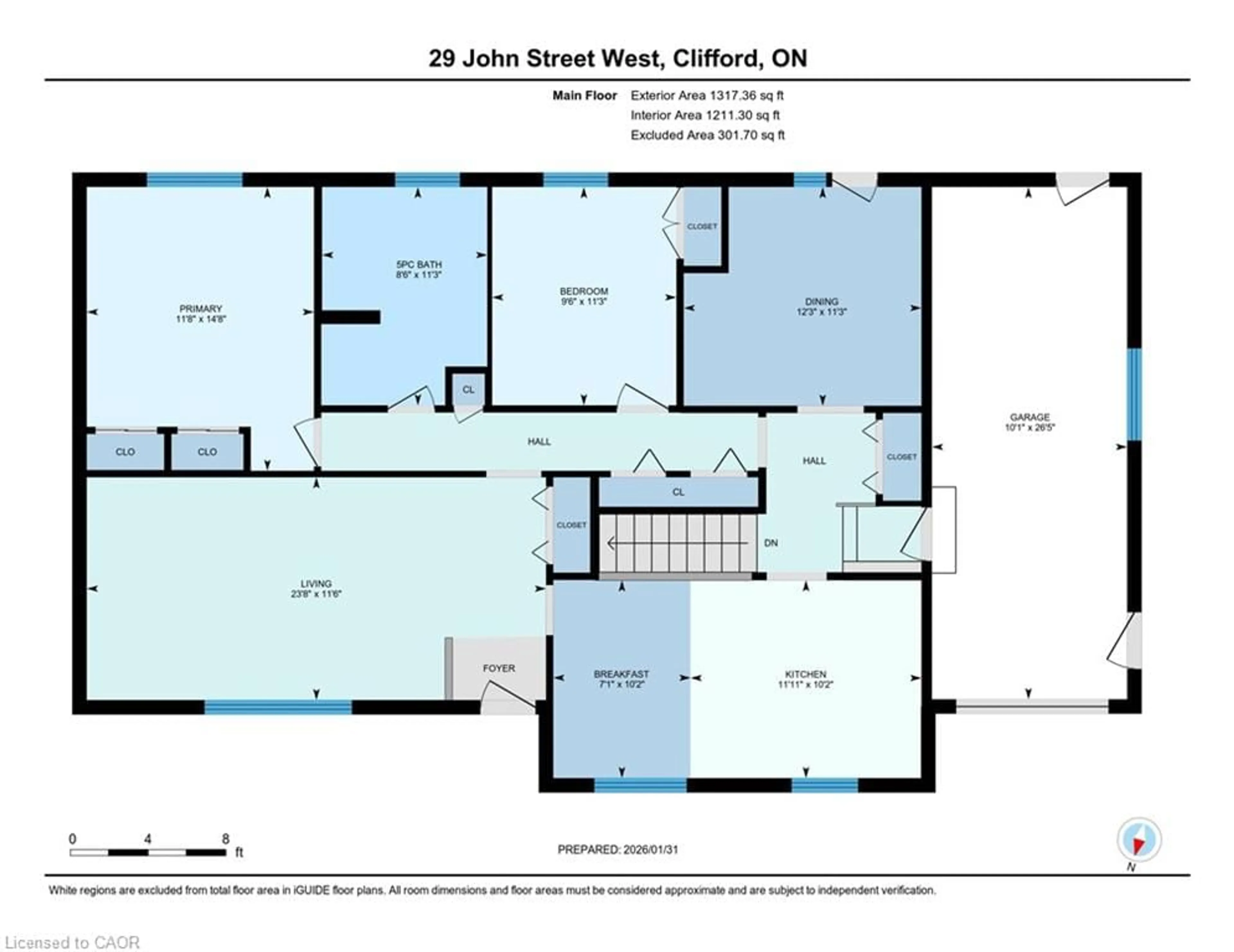 Floor plan for 29 John St, Clifford Ontario N0G 1M0
