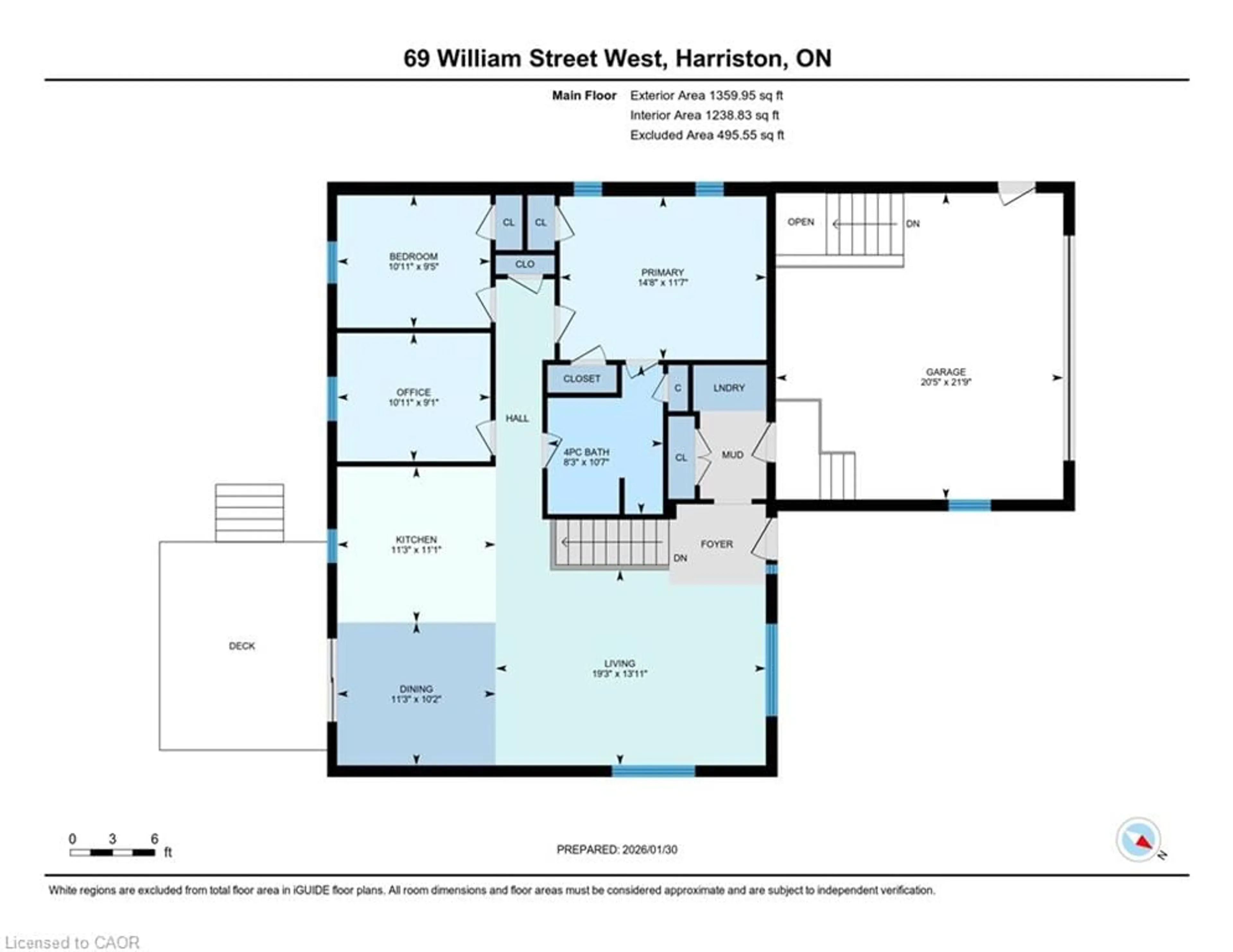 Floor plan for 69 William St, Harriston Ontario N0G 1Z0