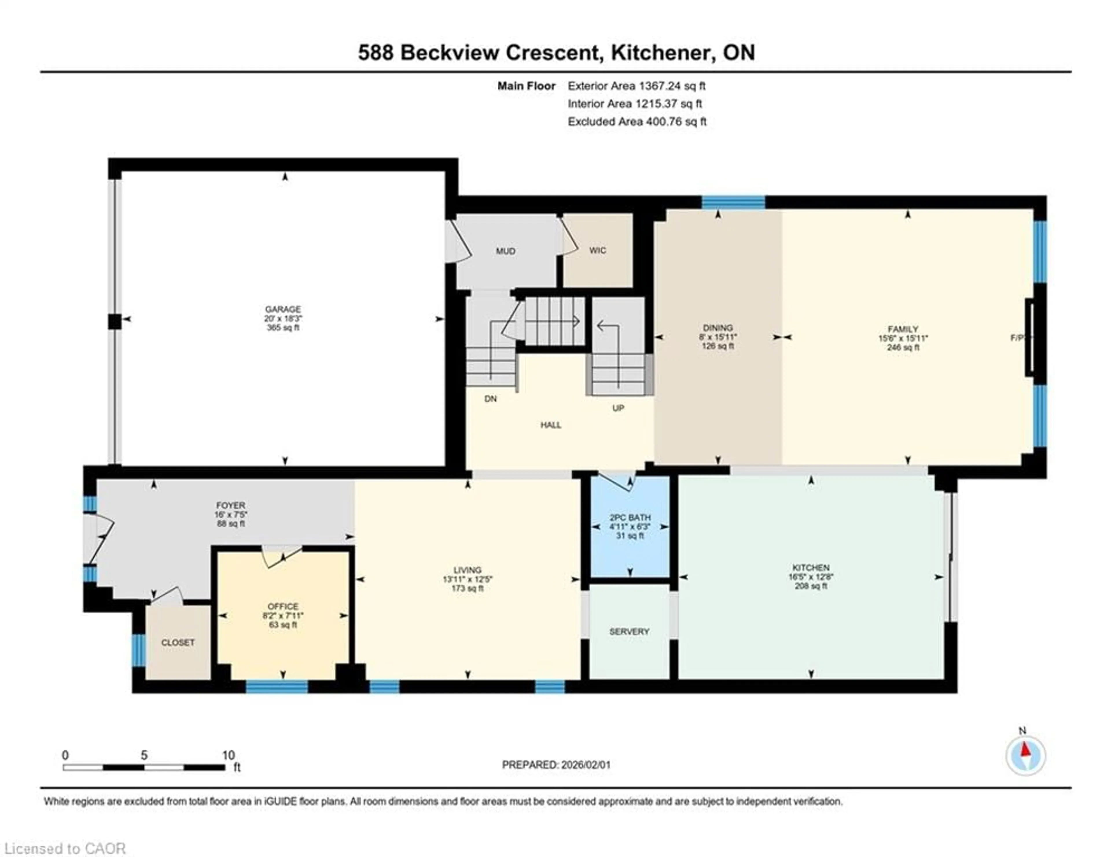 Floor plan for 588 Beckview Cres, Kitchener Ontario N2R 0R4