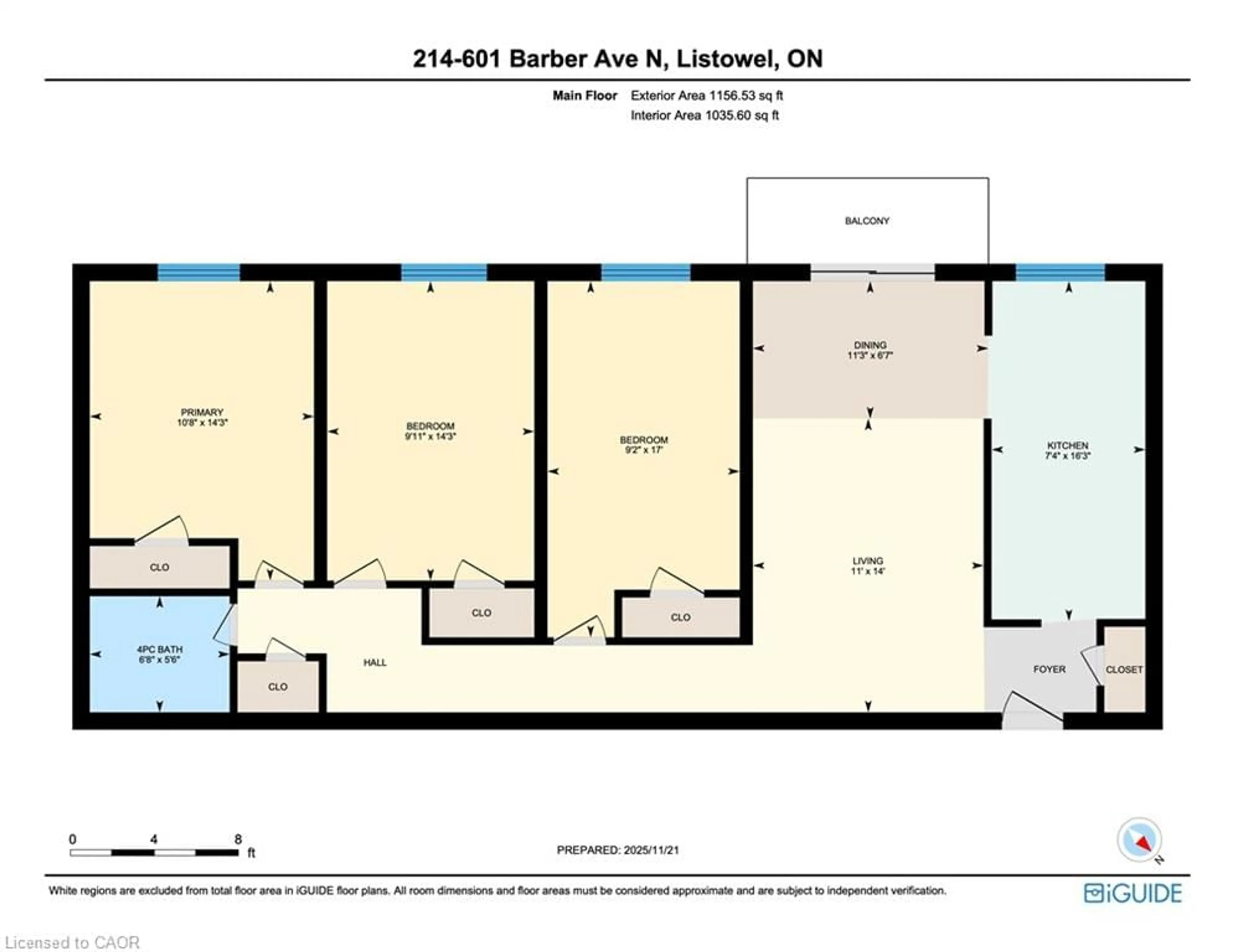 Floor plan for 601 Barber Ave #214, Listowel Ontario N4W 1S4