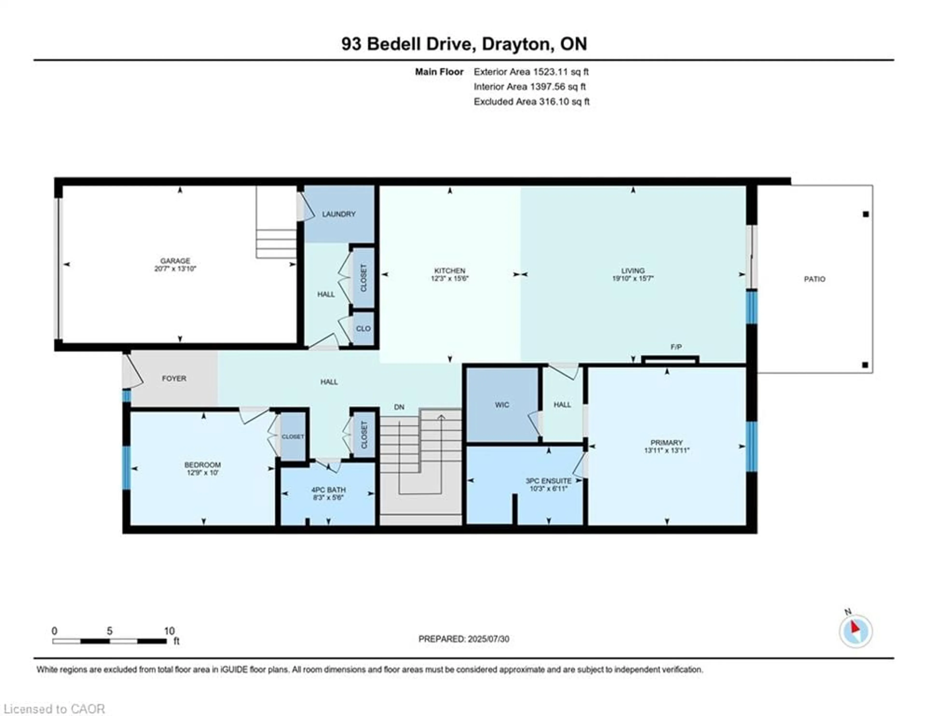Floor plan for 93 Bedell Dr, Drayton Ontario N0G 1P0