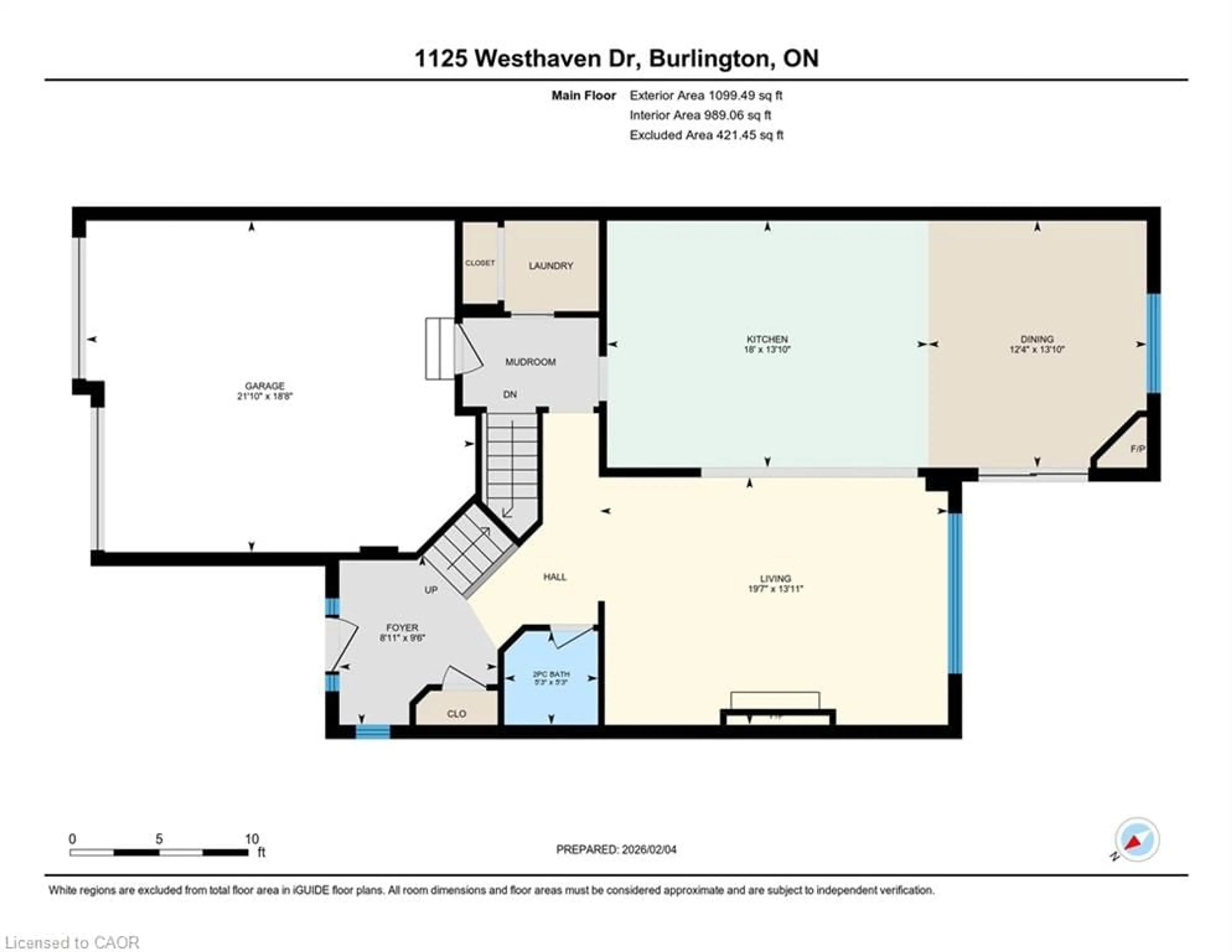 Floor plan for 1126 Westhaven Dr, Burlington Ontario L7P 5B3