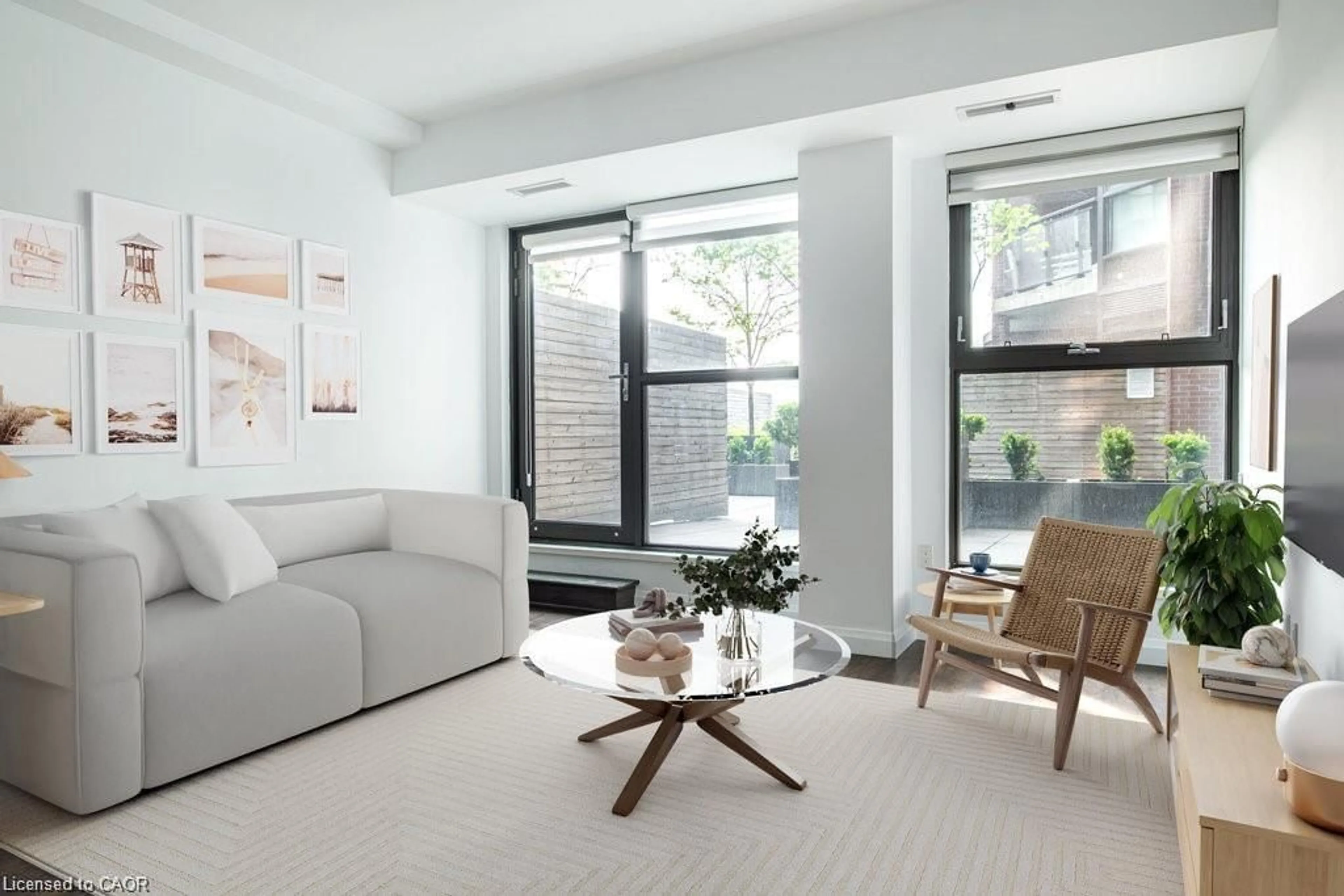 Living room with furniture, unknown for 112 King St #412, Hamilton Ontario L8N 1A8