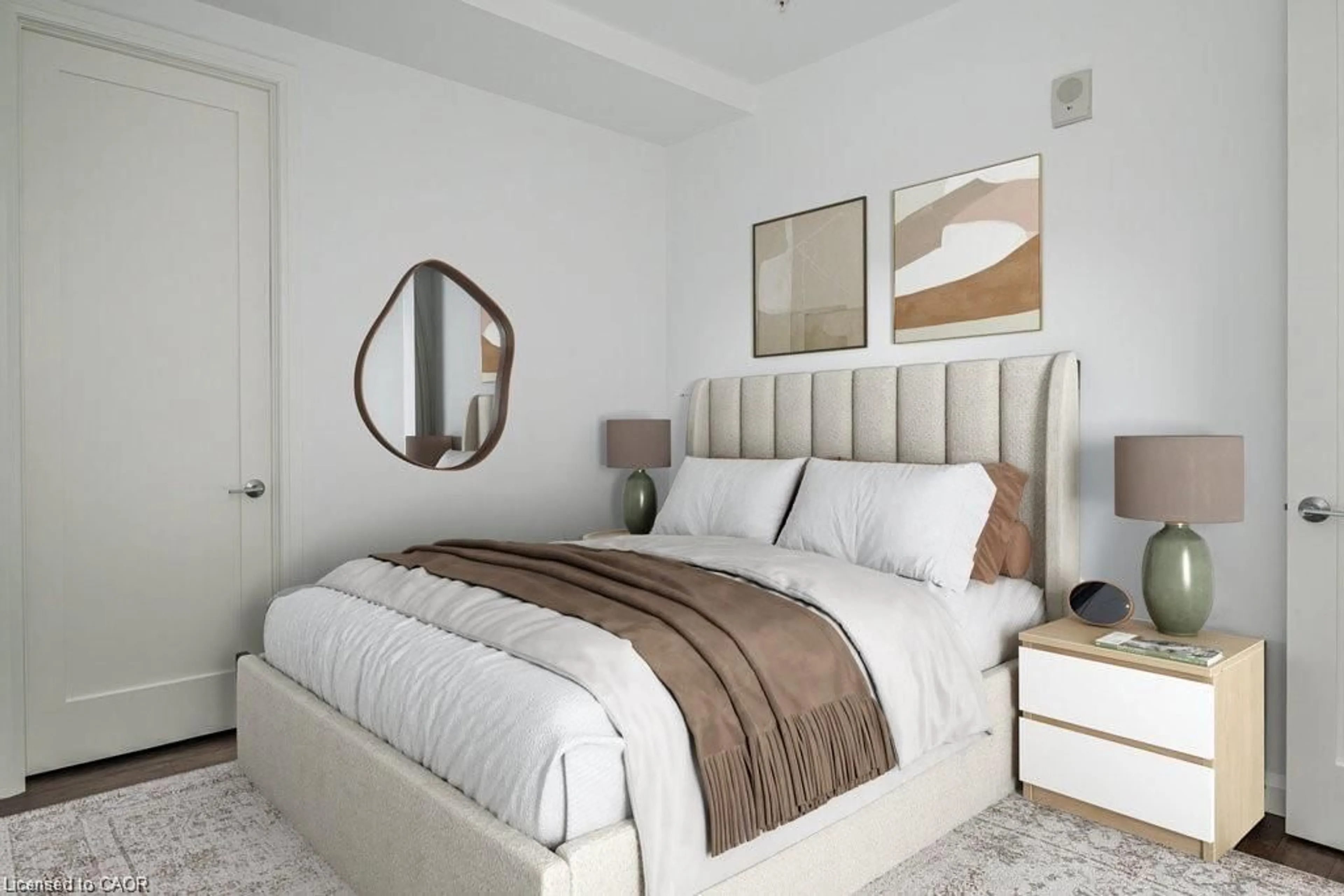 Bedroom with bed, unknown for 112 King St #412, Hamilton Ontario L8N 1A8