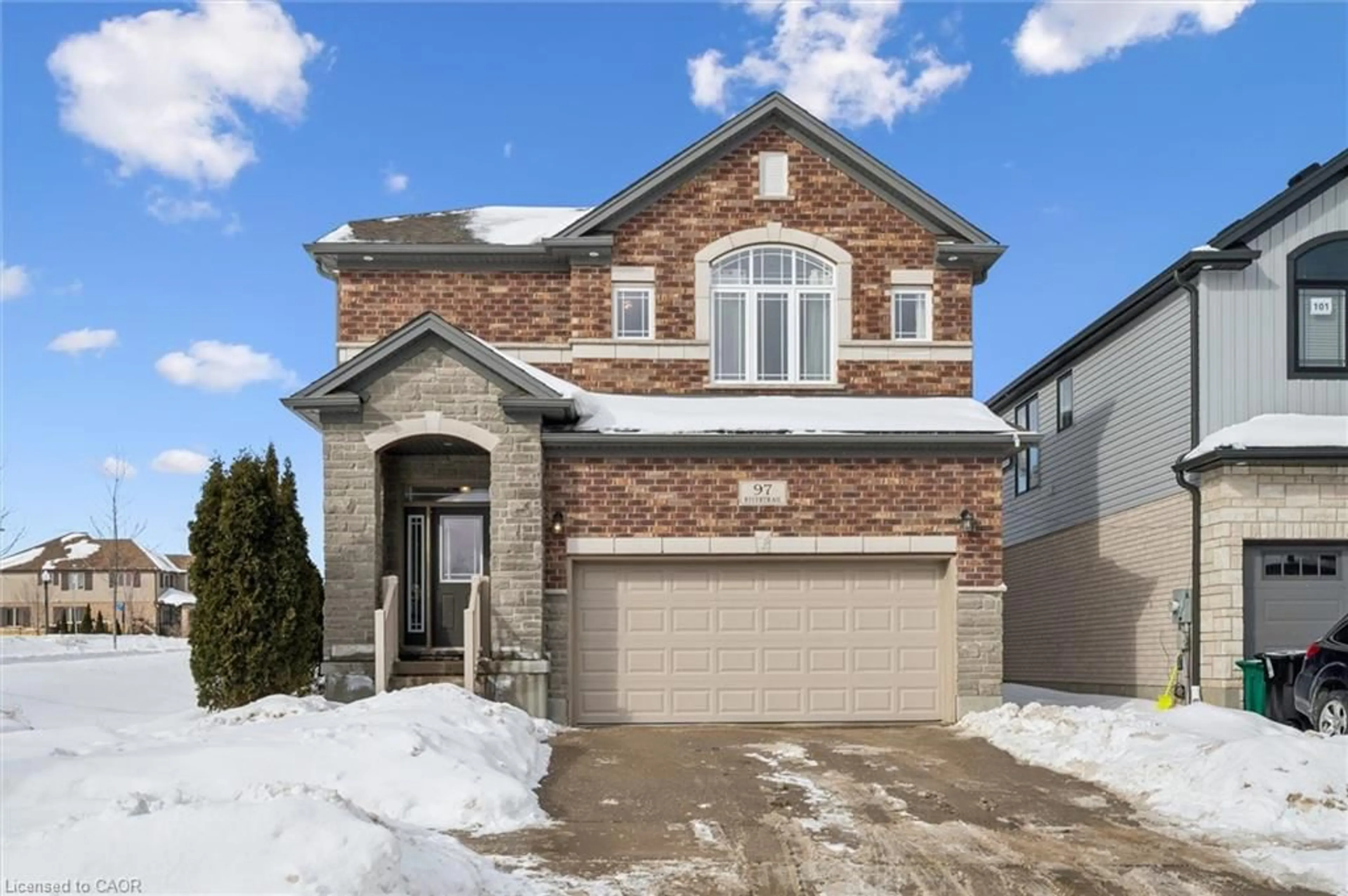 Home with brick exterior material, street for 97 Rivertrail Ave, Kitchener Ontario N2A 0H9