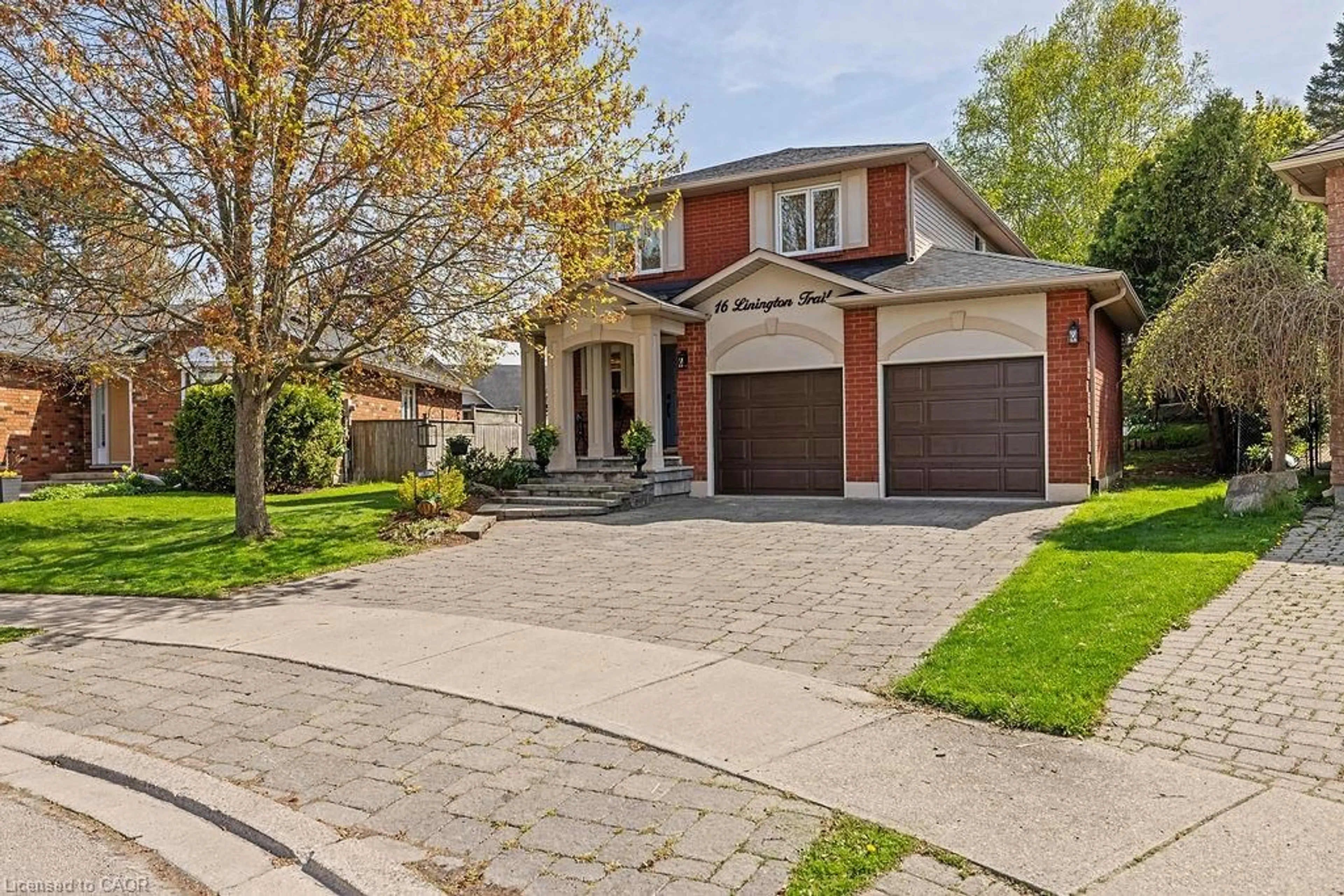 Home with brick exterior material, street for 16 Linington Trail, Dundas Ontario L9H 7A3