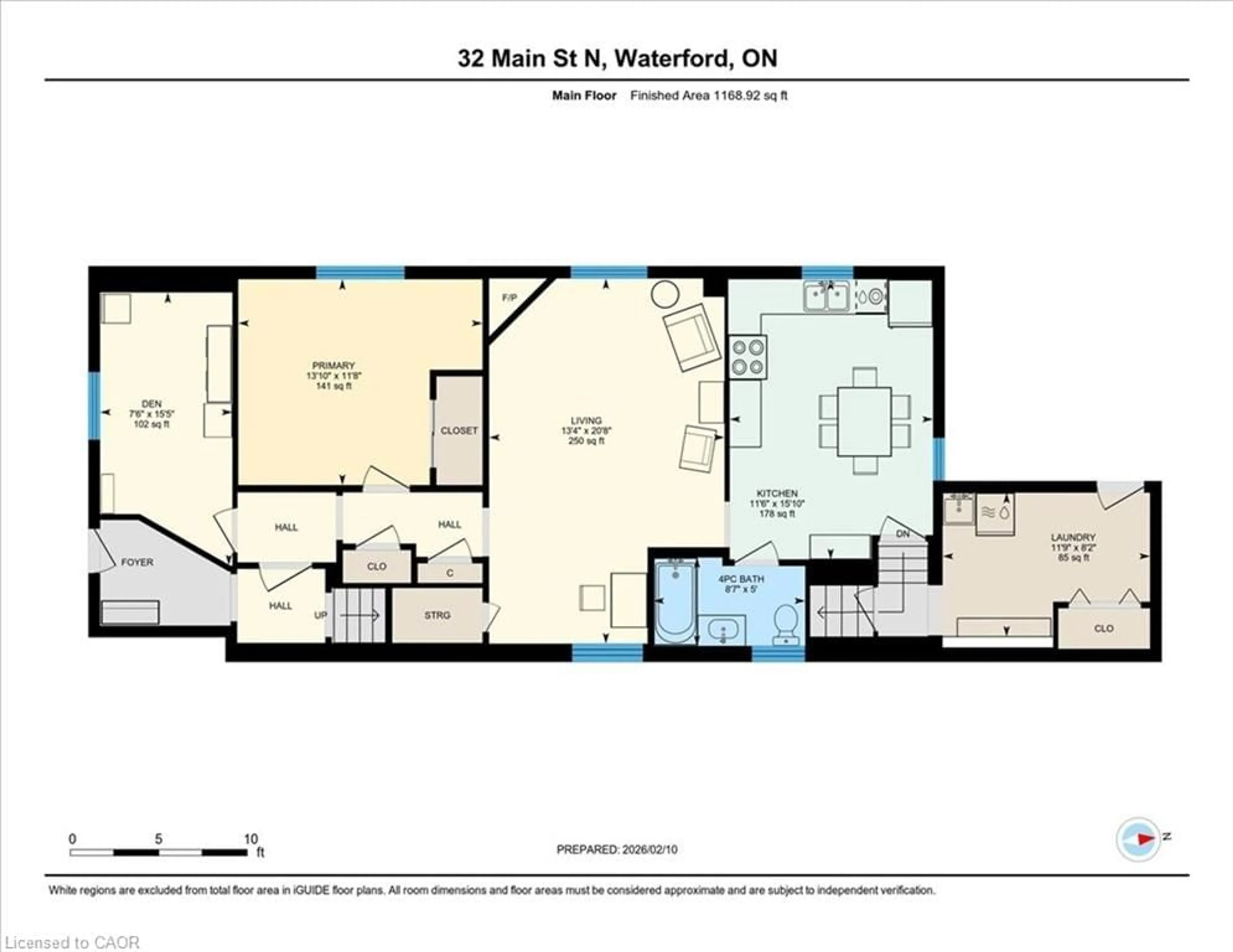 Floor plan for 32 Main St, Waterford Ontario N0E 1Y0