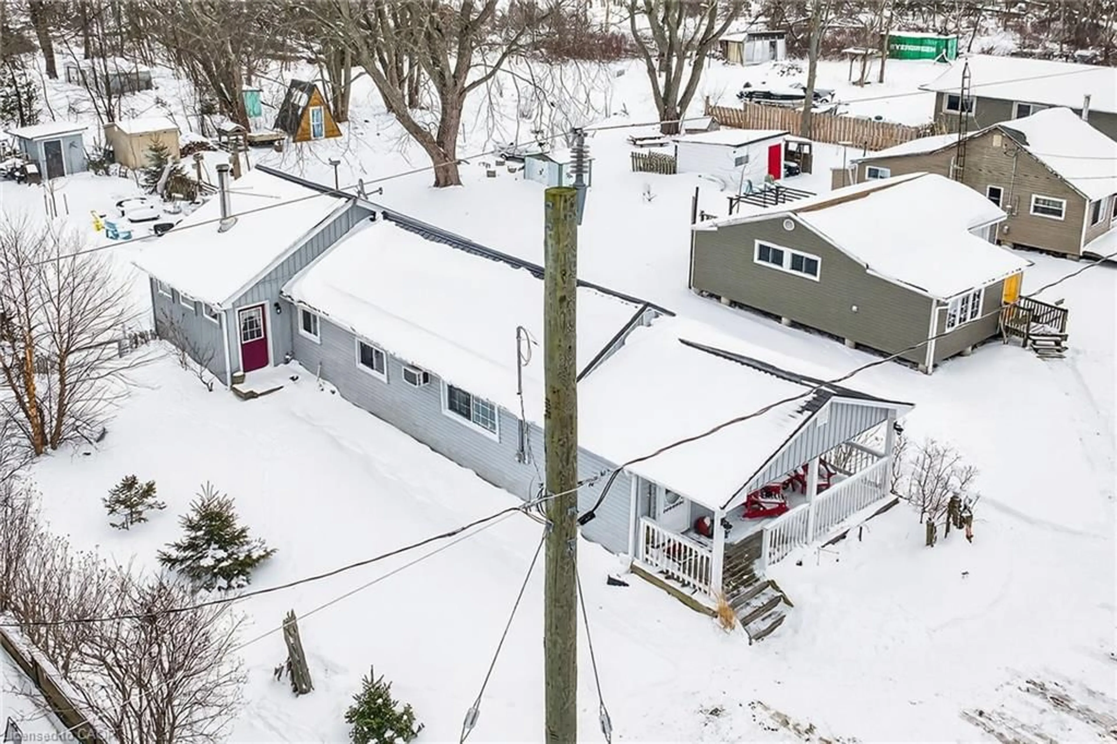 A pic from outside/outdoor area/front of a property/back of a property/a pic from drone, street for 38 Siddall Rd, Lowbanks Ontario N0A 1K0