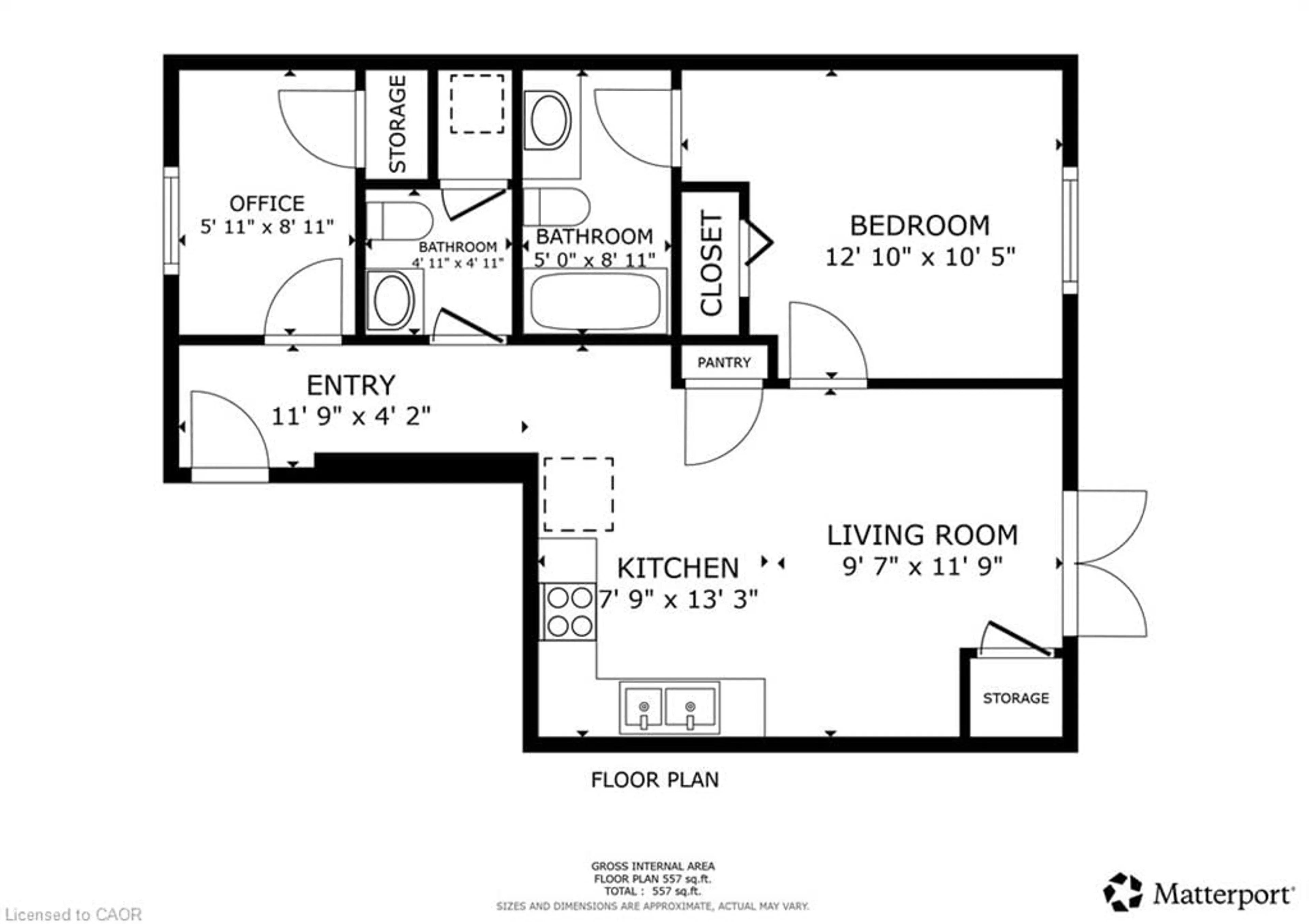 Floor plan for 64 Frederick Dr #204, Guelph Ontario N1L 0P3