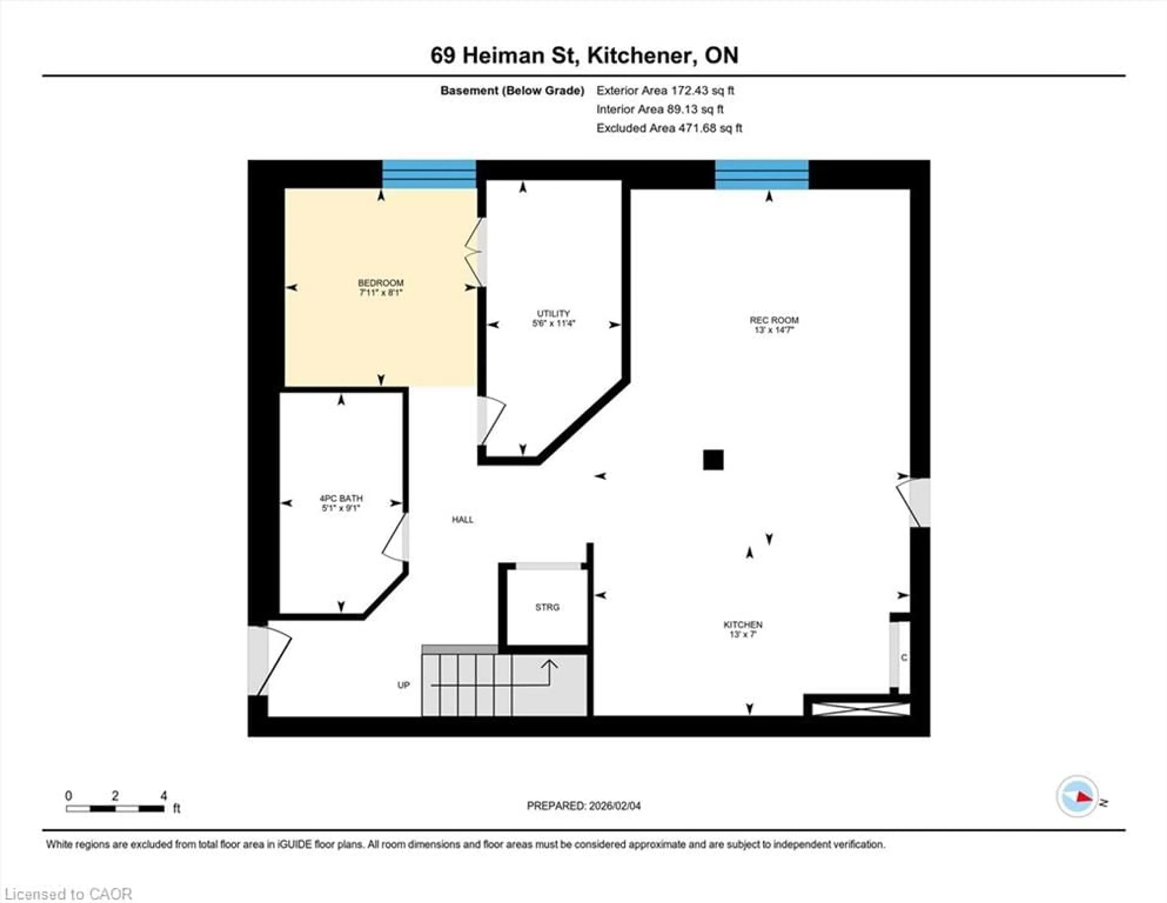 Floor plan for 69 Heiman St, Kitchener Ontario N2M 3L8