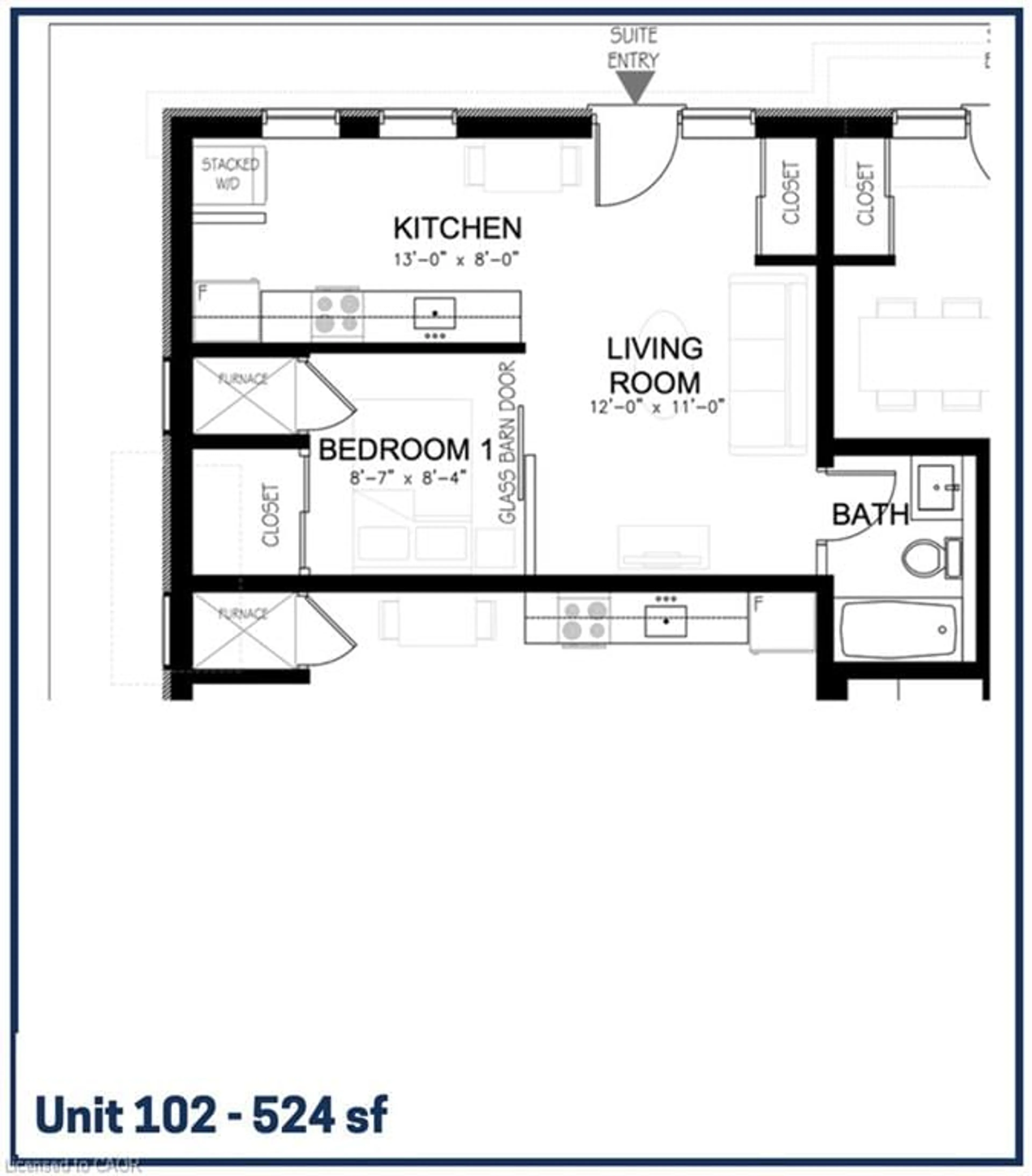 Floor plan for 15 Talbot St #102, Cayuga Ontario N0A 1E0