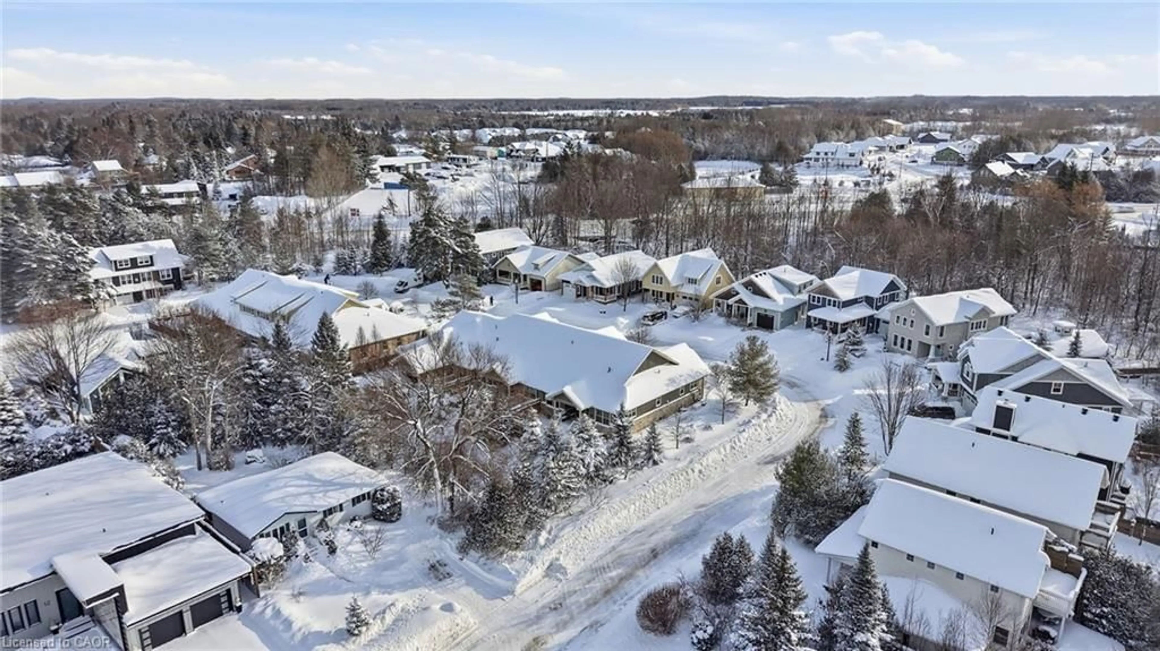 A pic from outside/outdoor area/front of a property/back of a property/a pic from drone, street for 56 Cedar Bush Dr, Southampton Ontario N0H 2L0