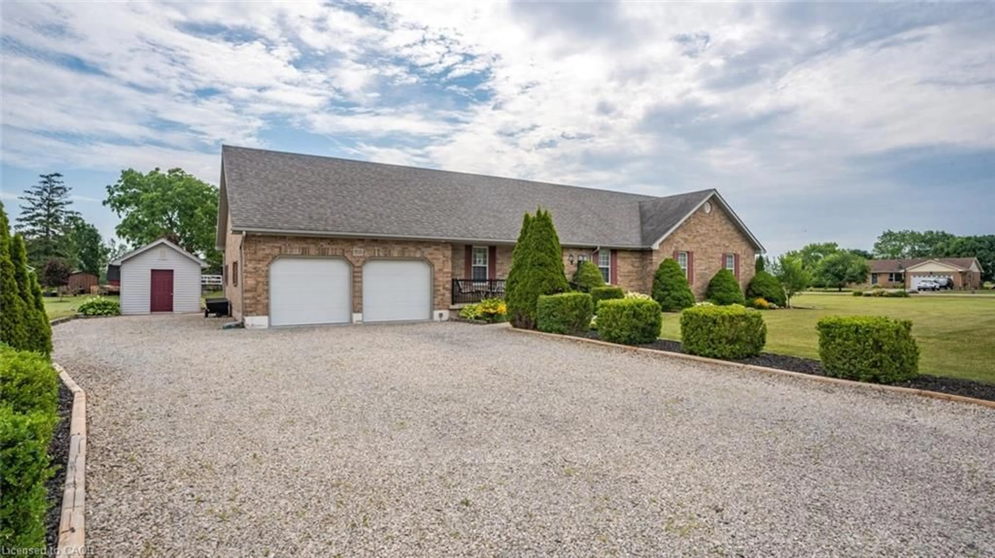 A pic from outside/outdoor area/front of a property/back of a property/a pic from drone, street for 703 Broman Crt, Caistorville Ontario N0A 1C0