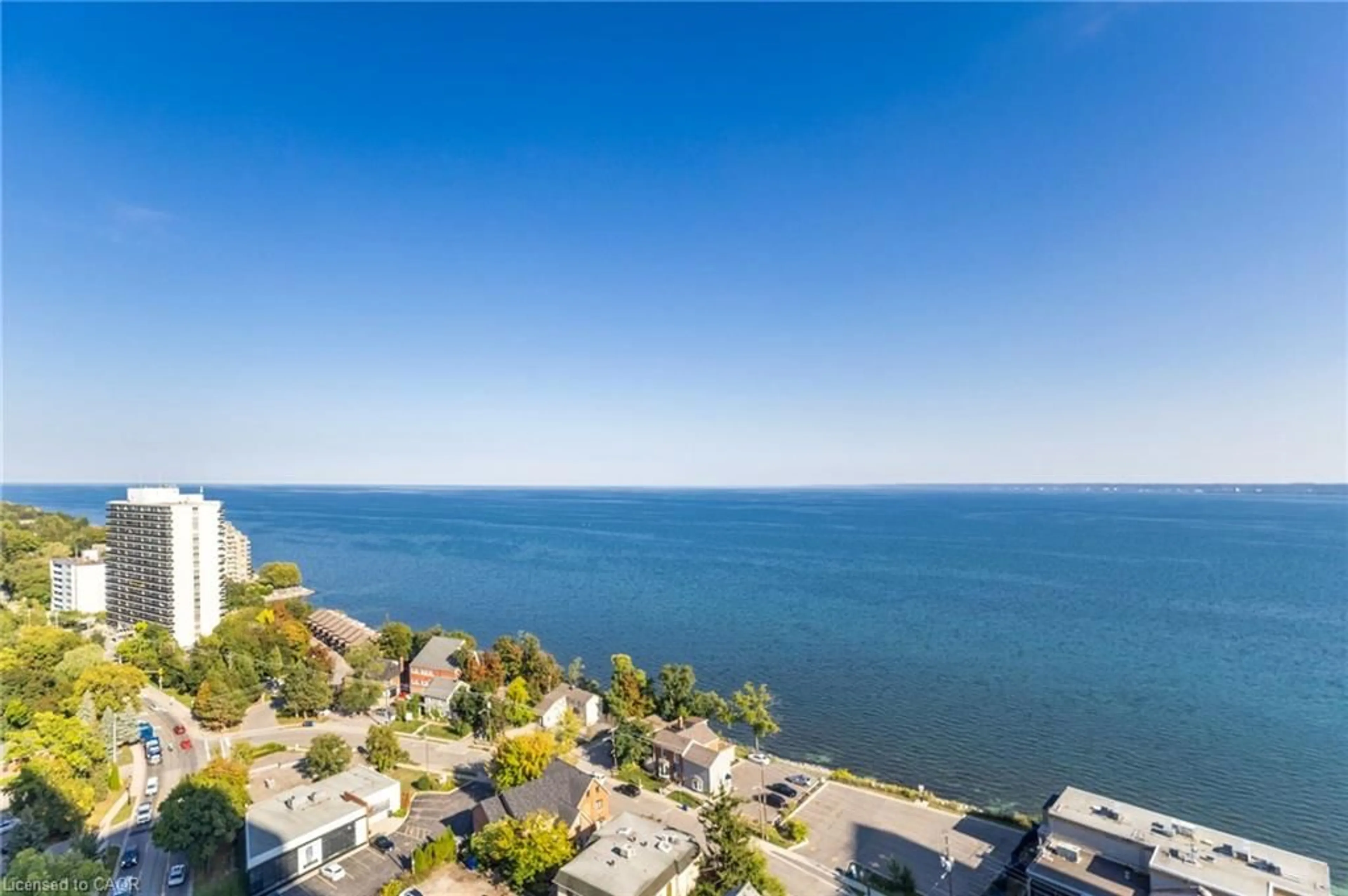 A pic from outside/outdoor area/front of a property/back of a property/a pic from drone, water/lake/river/ocean view for 370 Martha St #1805, Burlington Ontario L7R 0G9