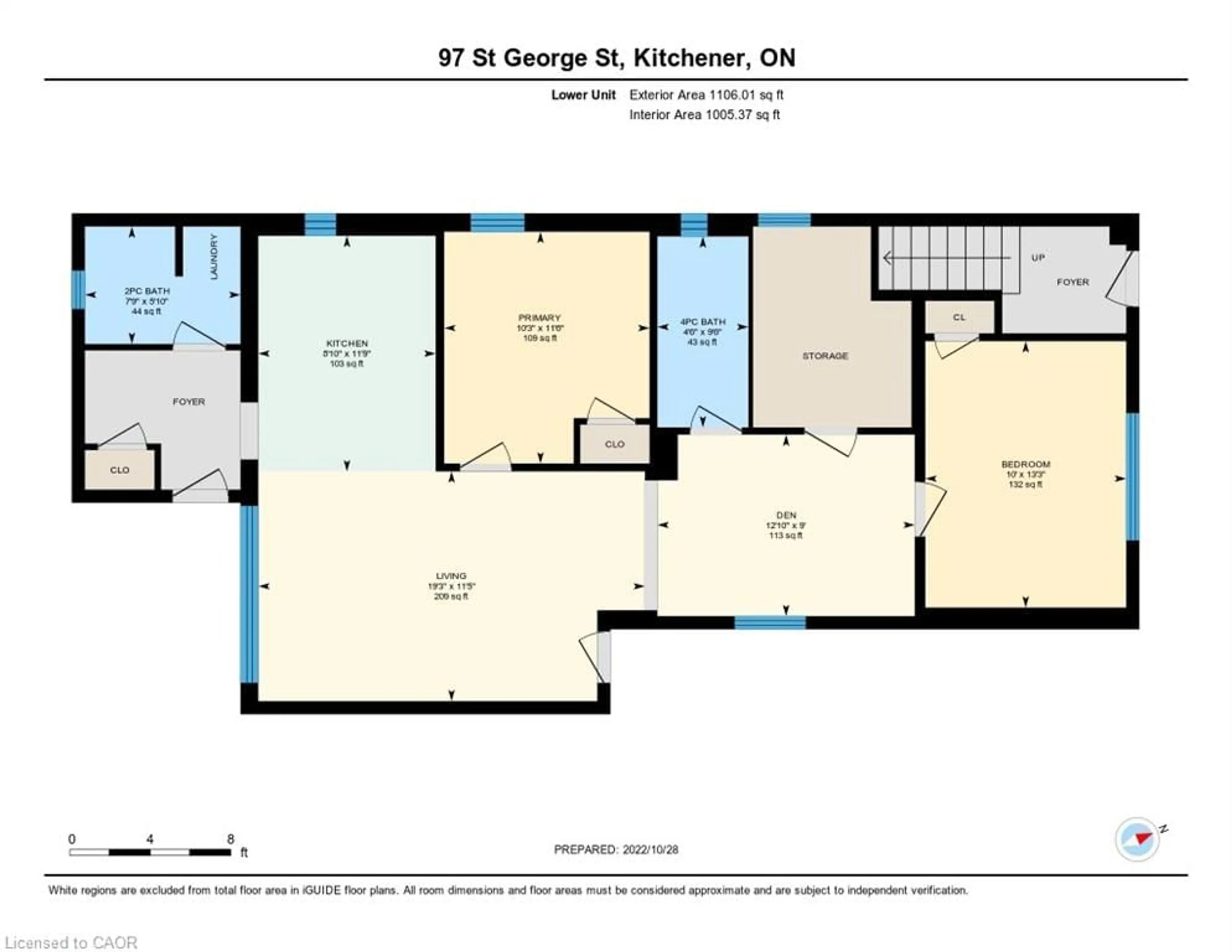 Floor plan for 97 St George St, Kitchener Ontario N2G 2T2