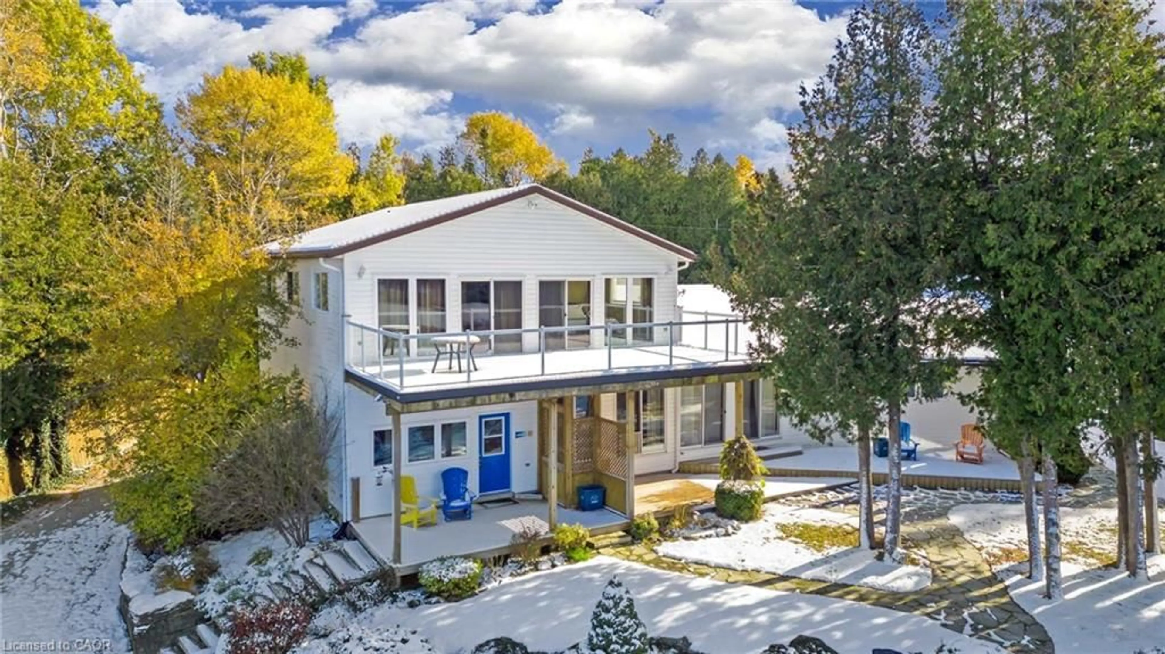 A pic from outside/outdoor area/front of a property/back of a property/a pic from drone, unknown for 34 Green Cedar Dr, Northern Bruce Peninsula Ontario N0H 1W0