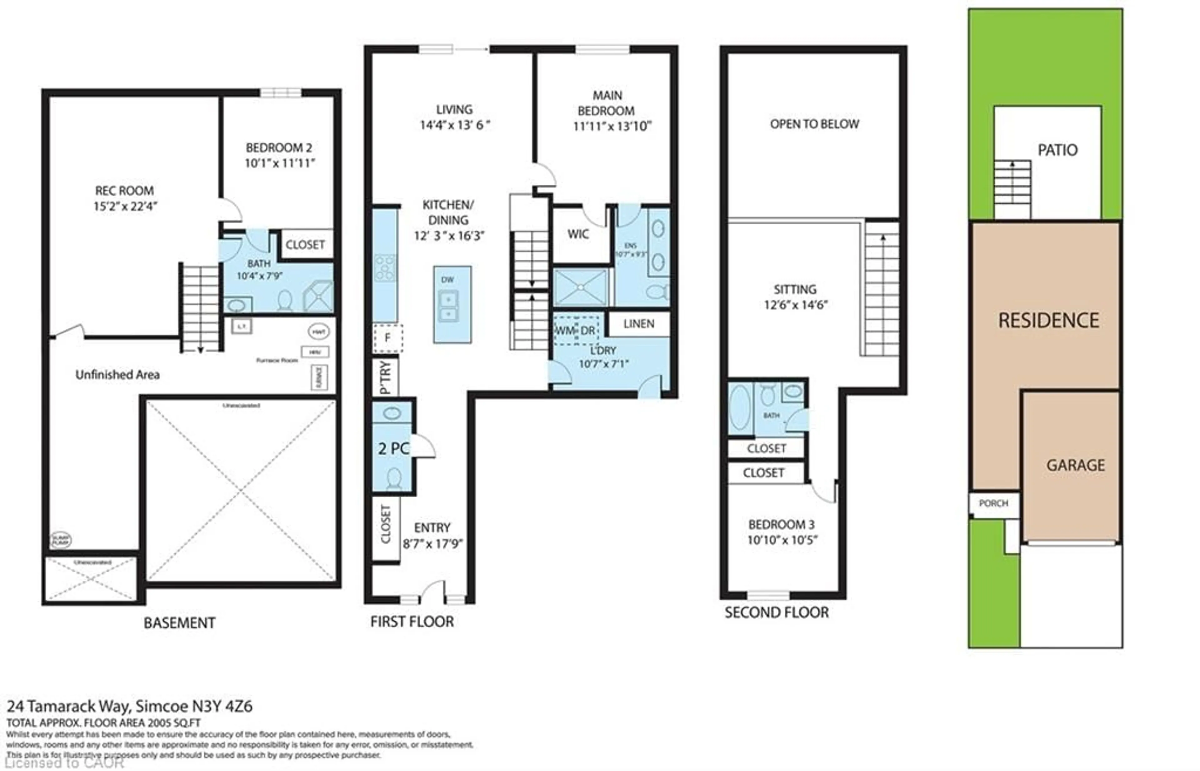 Floor plan for 24 Tamarack Way, Simcoe Ontario N3Y 4Z6