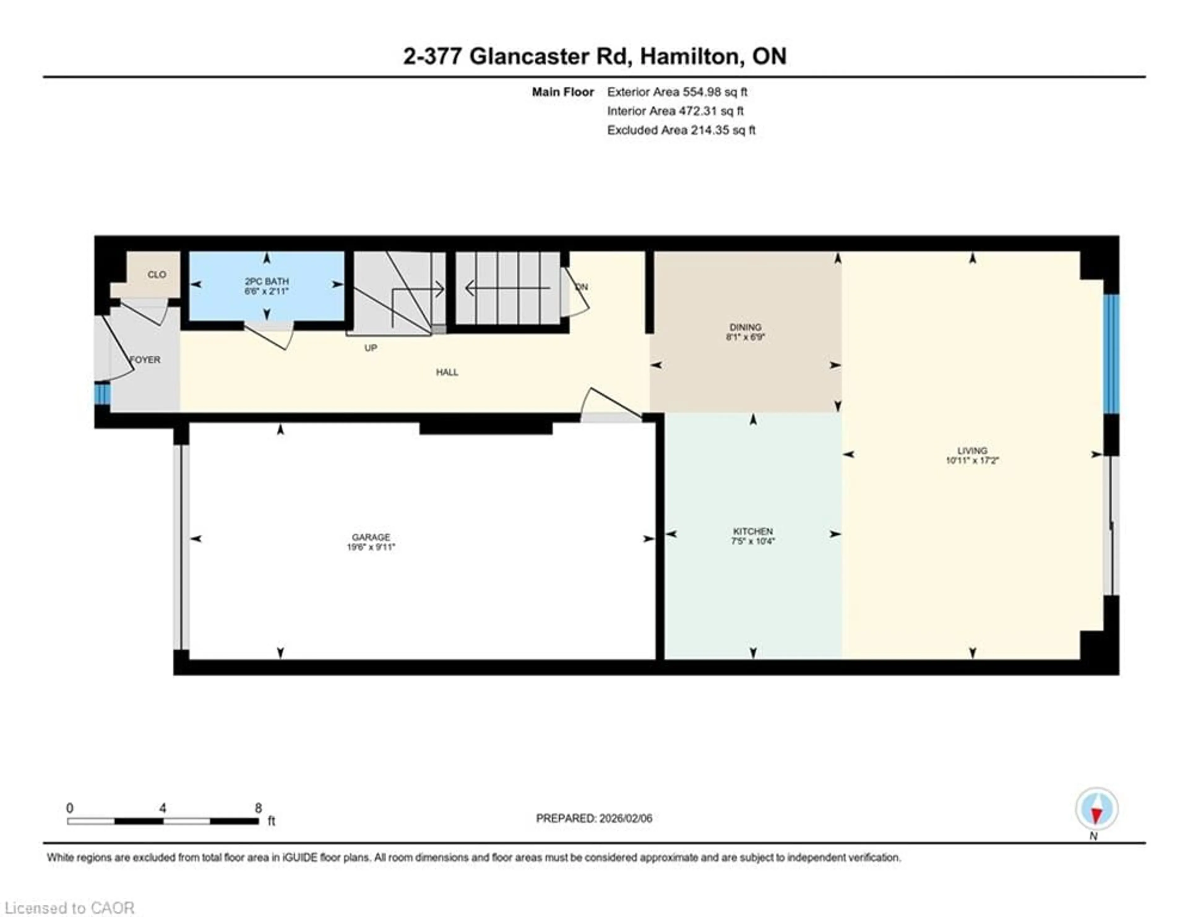 Floor plan for 377 Glancaster Rd #2, Ancaster Ontario L9G 0G4