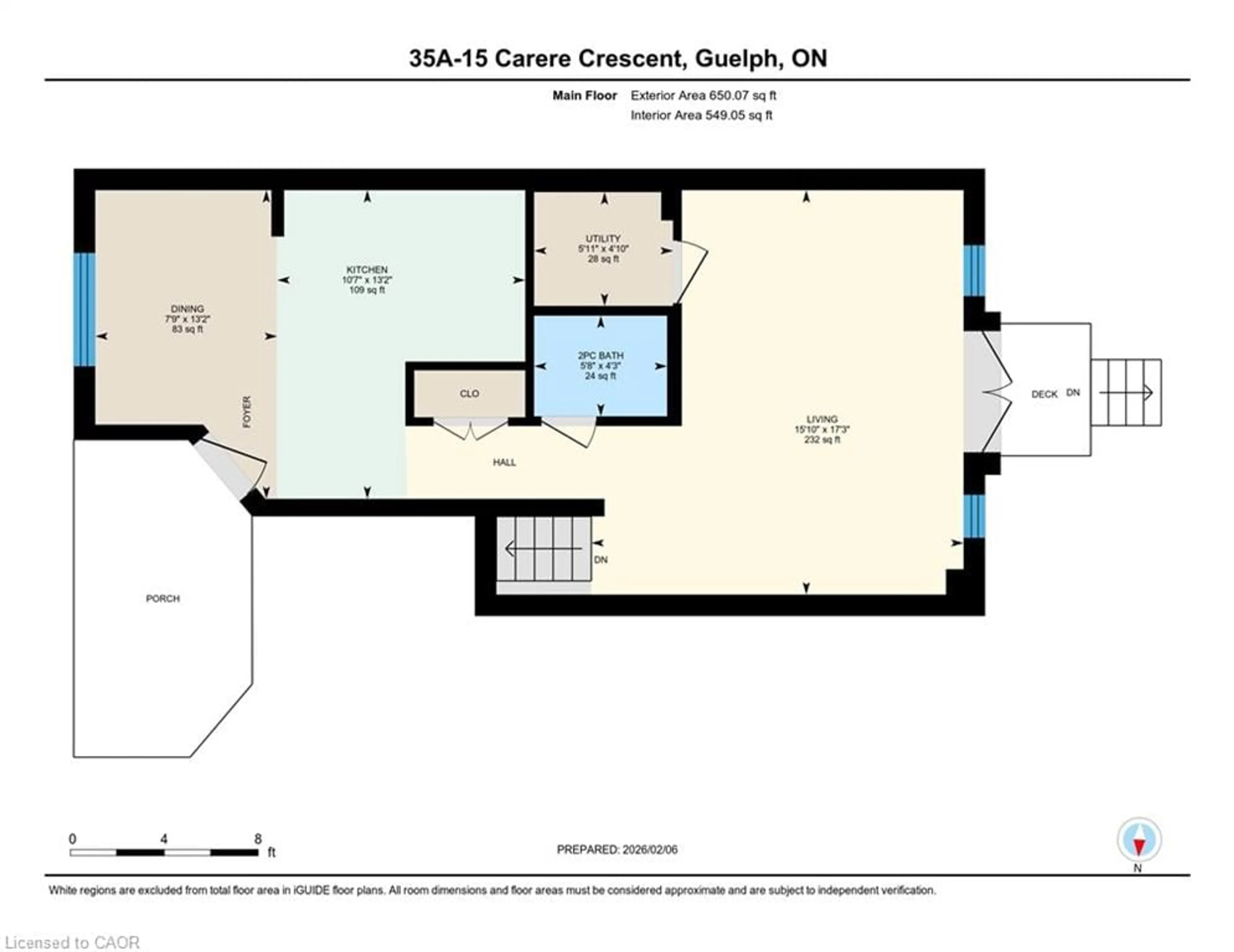 Floor plan for 15 Carere Cres #35A, Guelph Ontario N1E 0K4