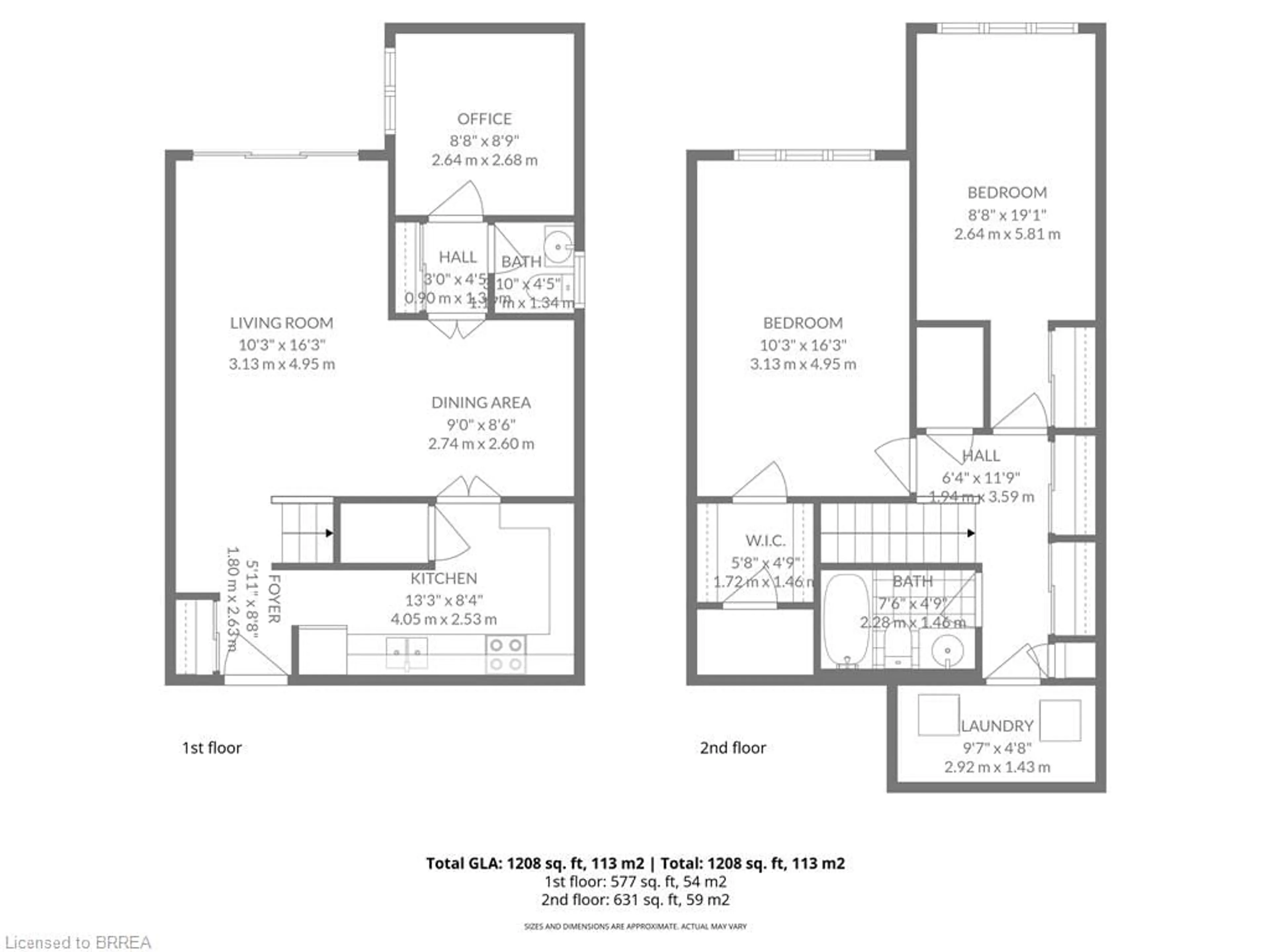 Floor plan for 36 Hayhurst Rd #136, Brantford Ontario N3R 6Y9