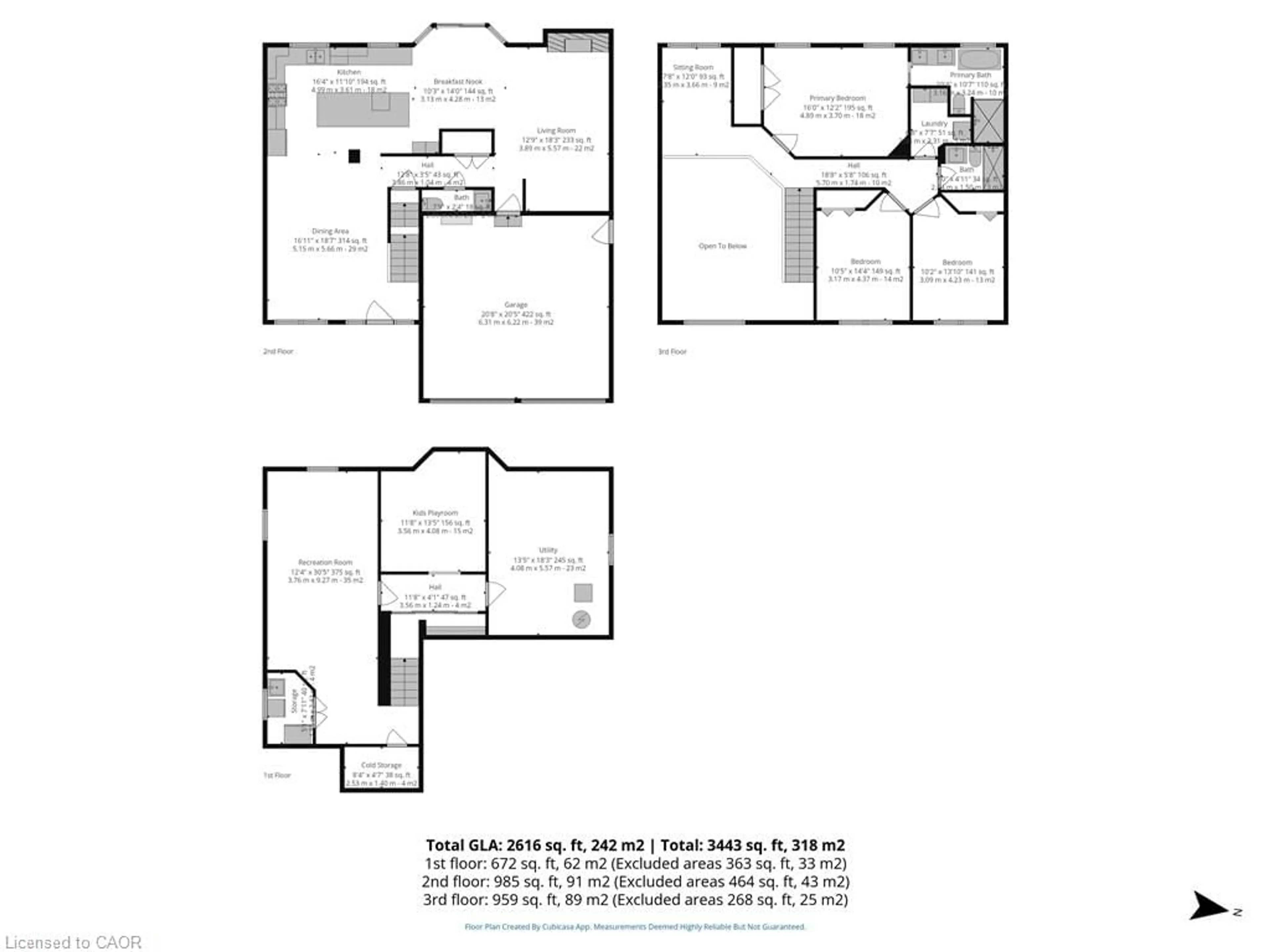 Floor plan for 3 Kintyre Crt, Caledonia Ontario N3W 1G8