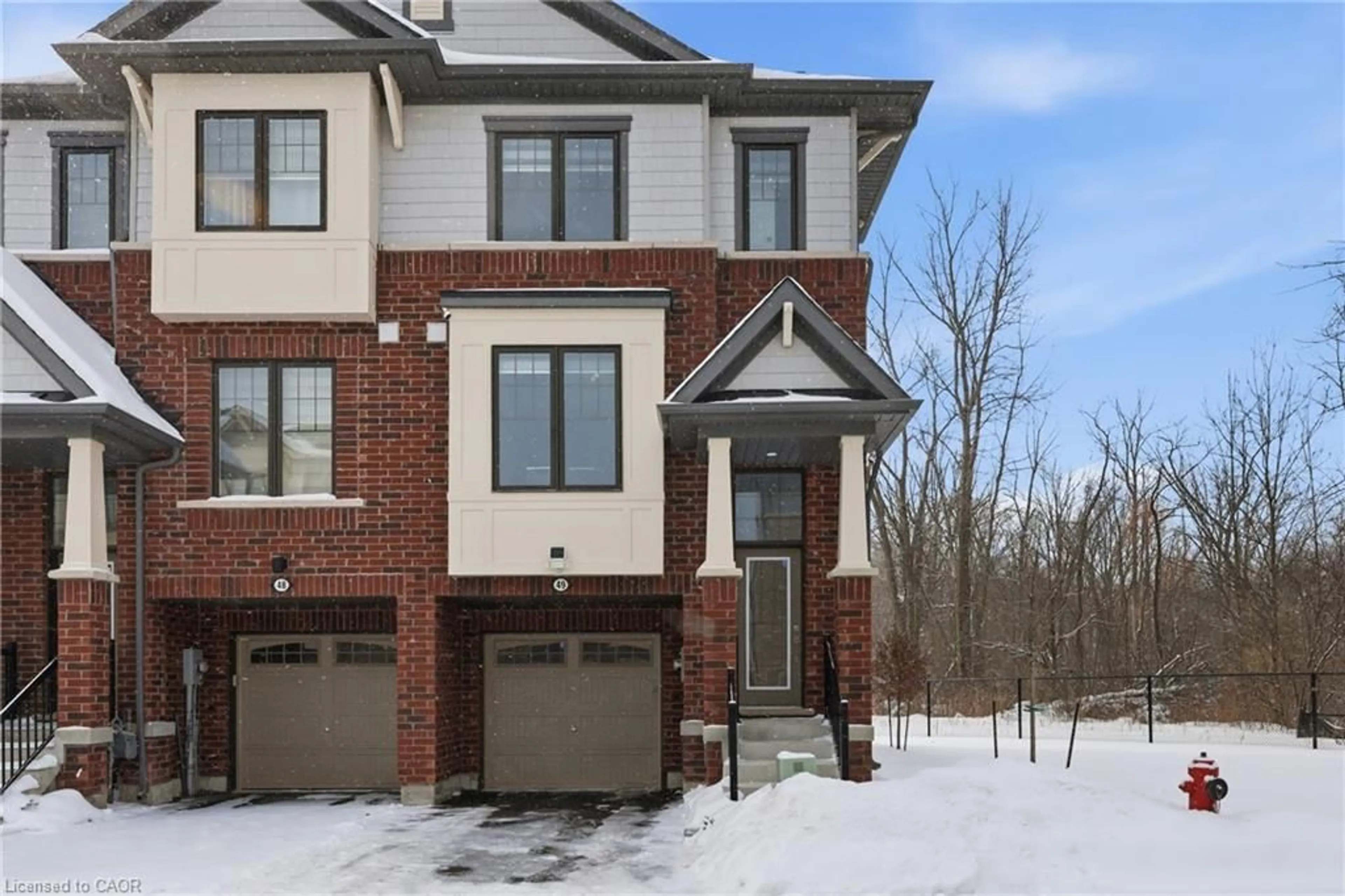 Home with brick exterior material, street for 185 Bedrock Dr #49, Stoney Creek Ontario L8J 0M5