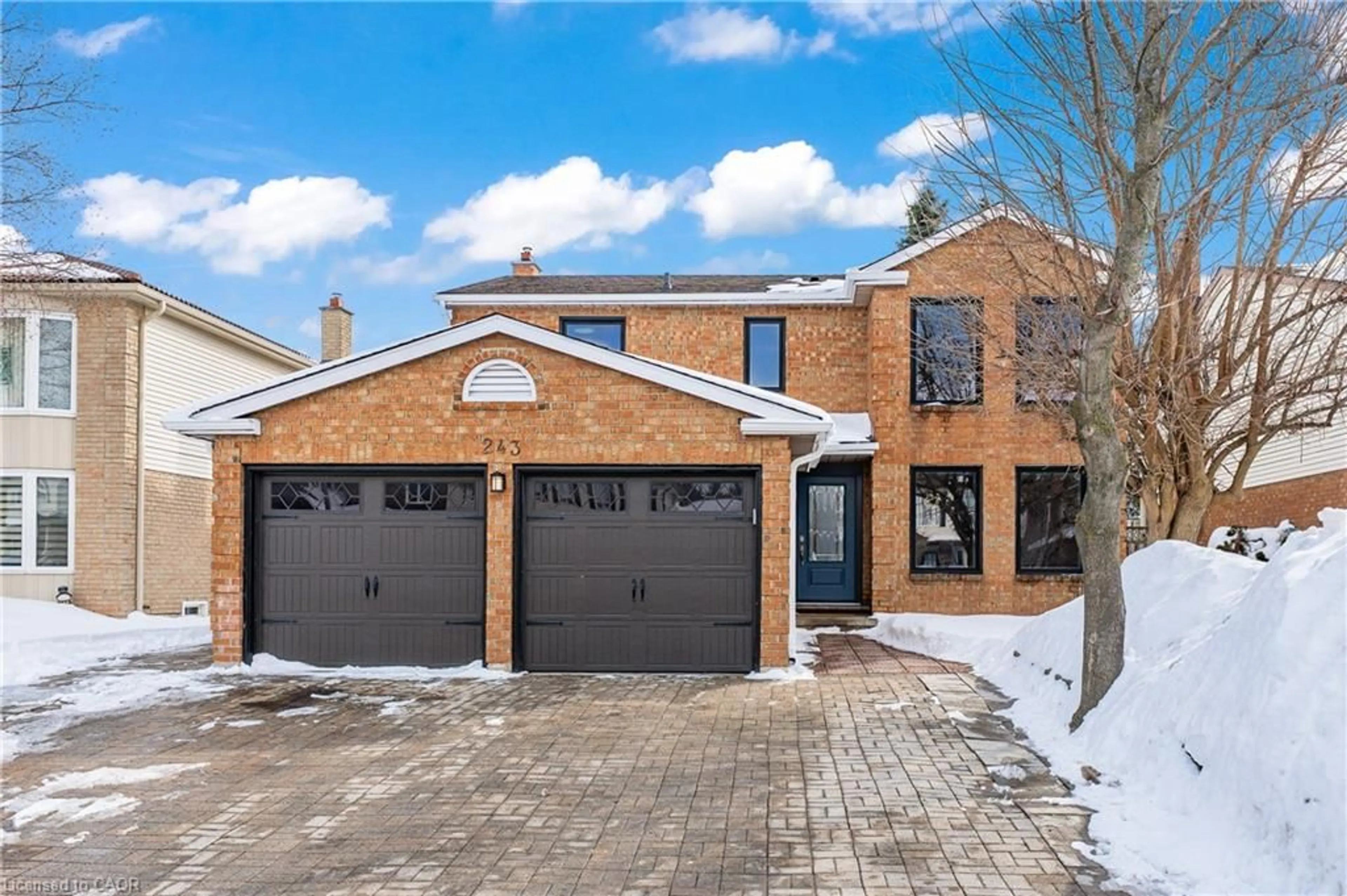 Home with brick exterior material, street for 243 Highview Dr, Kitchener Ontario N2N 2K3