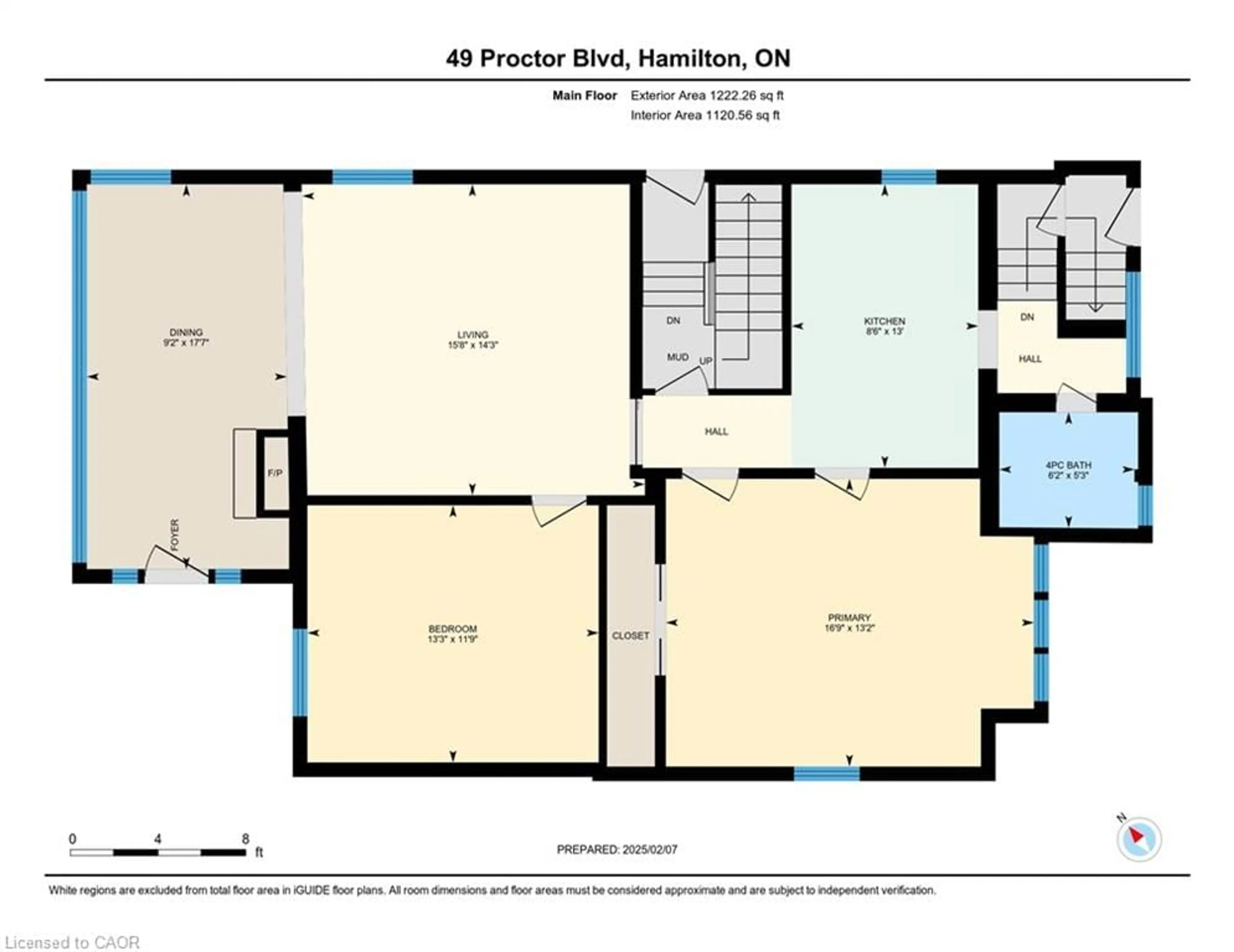 Floor plan for 49 Proctor Blvd, Hamilton Ontario L8M 2M5