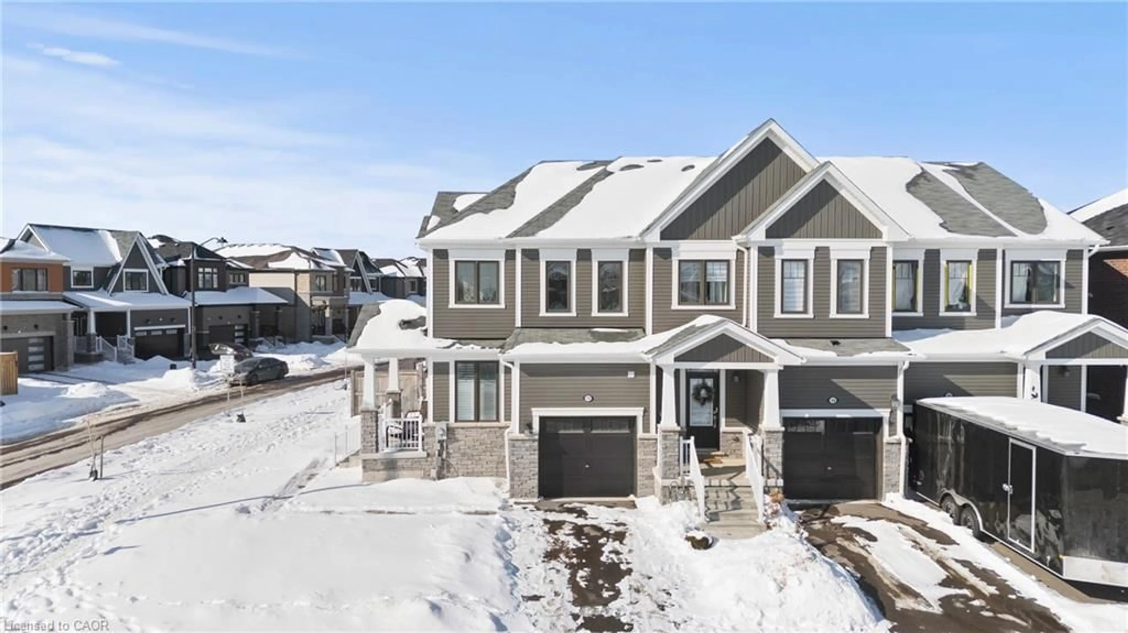 A pic from outside/outdoor area/front of a property/back of a property/a pic from drone, street for 170 Whithorn Cres, Caledonia Ontario N3W 0G7