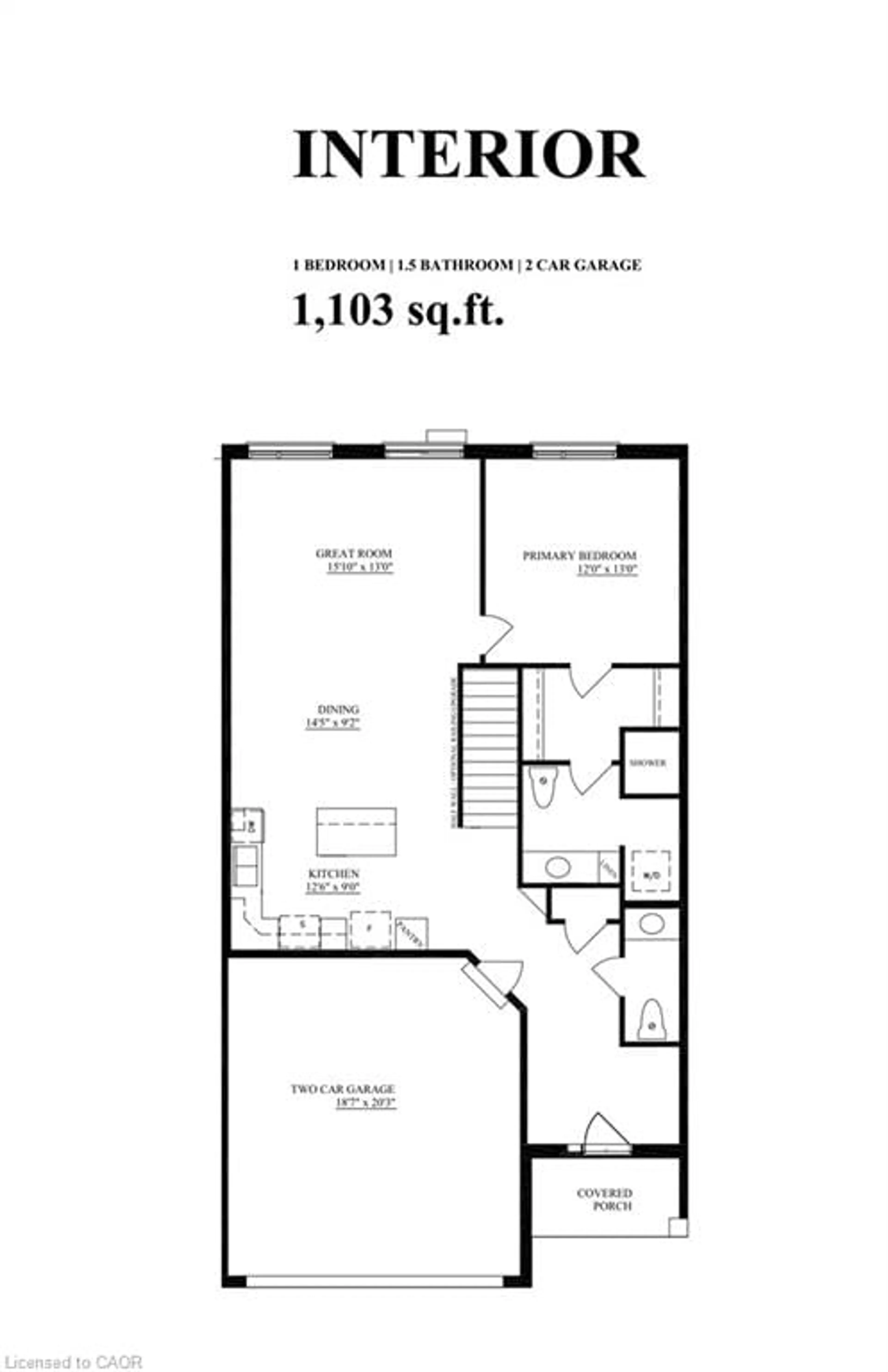 Floor plan for LOT 14 Mcnally Dr, Listowel Ontario N4W 4F5