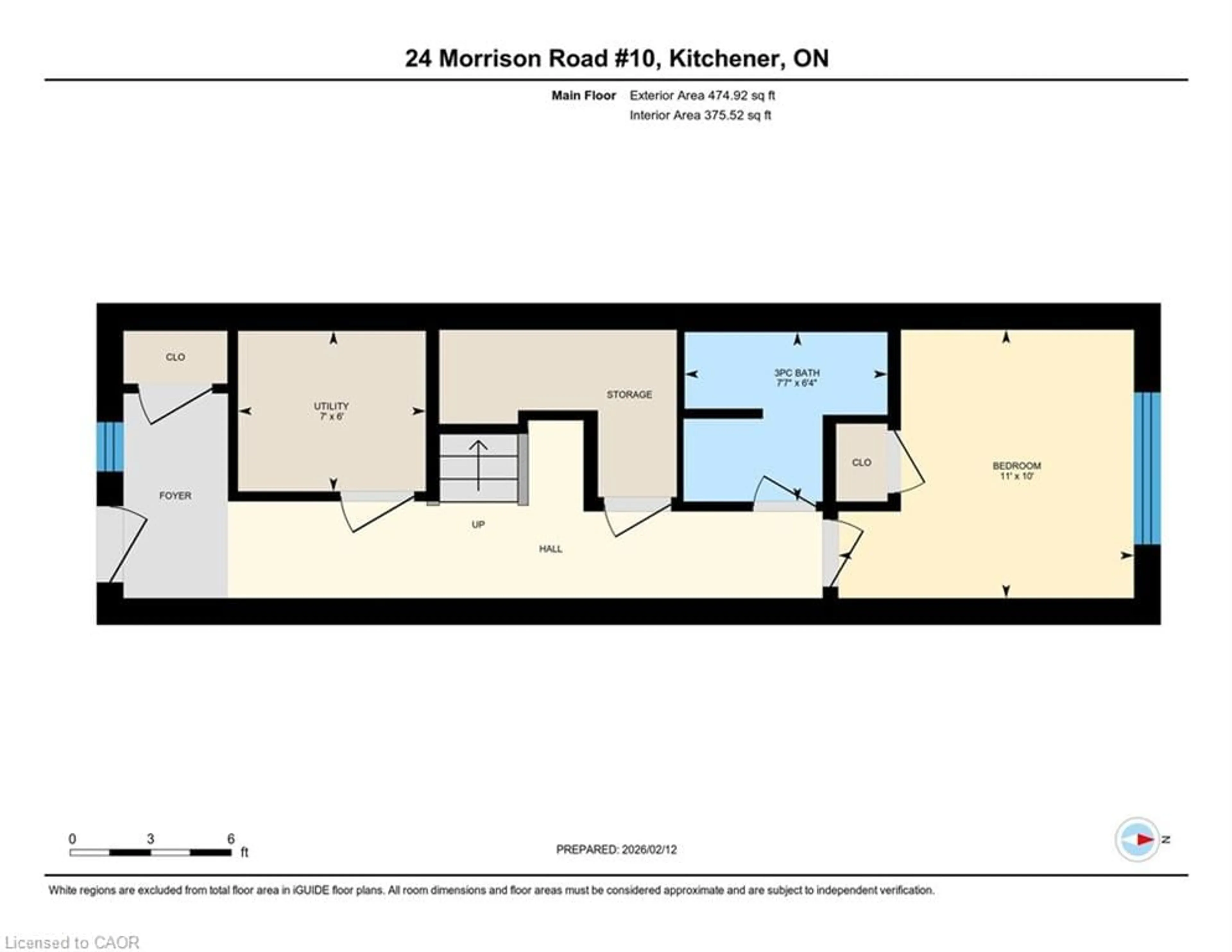 Floor plan for 24 Morrison Rd #D10, Kitchener Ontario N2A 0L1