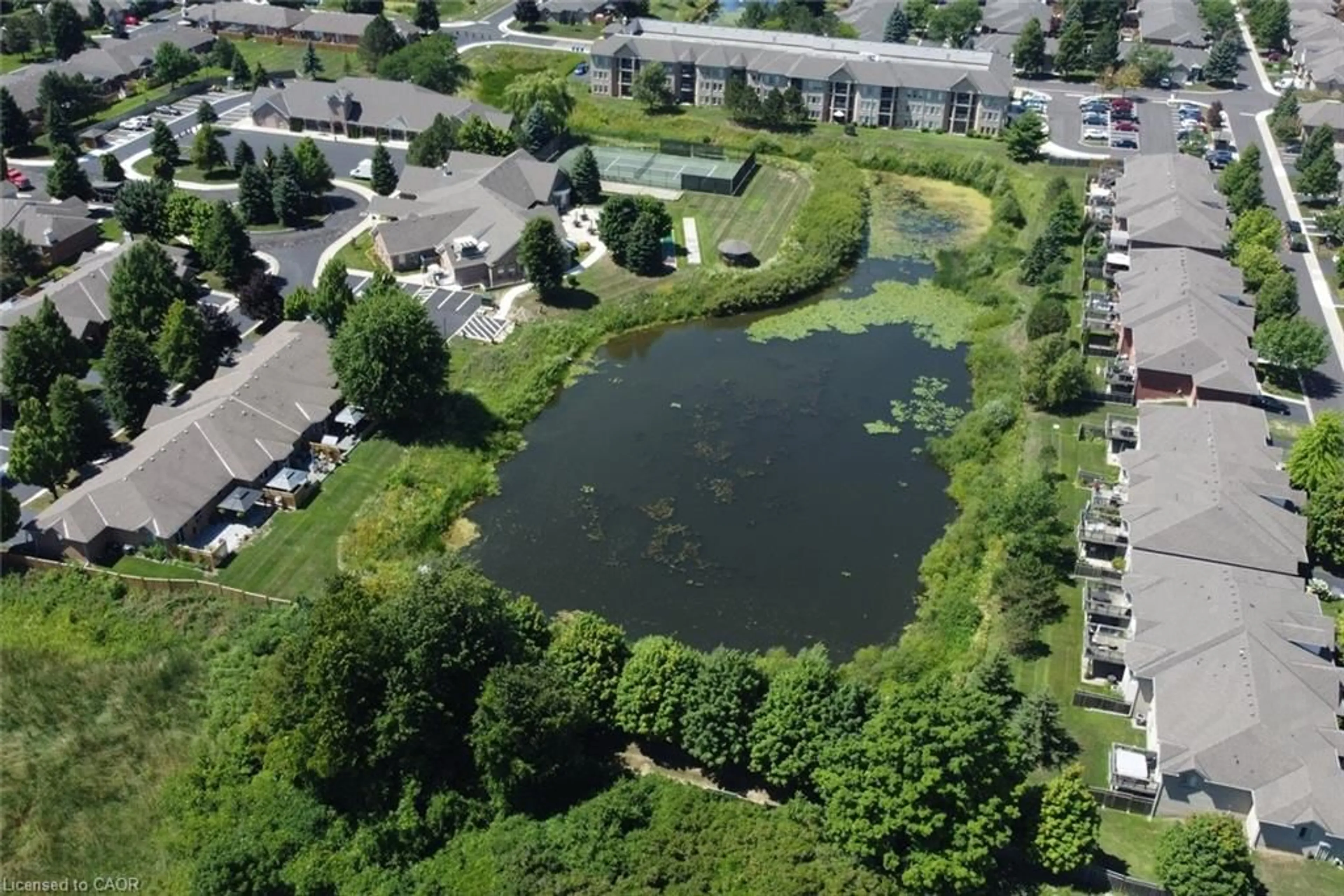A pic from outside/outdoor area/front of a property/back of a property/a pic from drone, water/lake/river/ocean view for 60 Natalia Ave #2, Mount Hope Ontario L0R 1W0