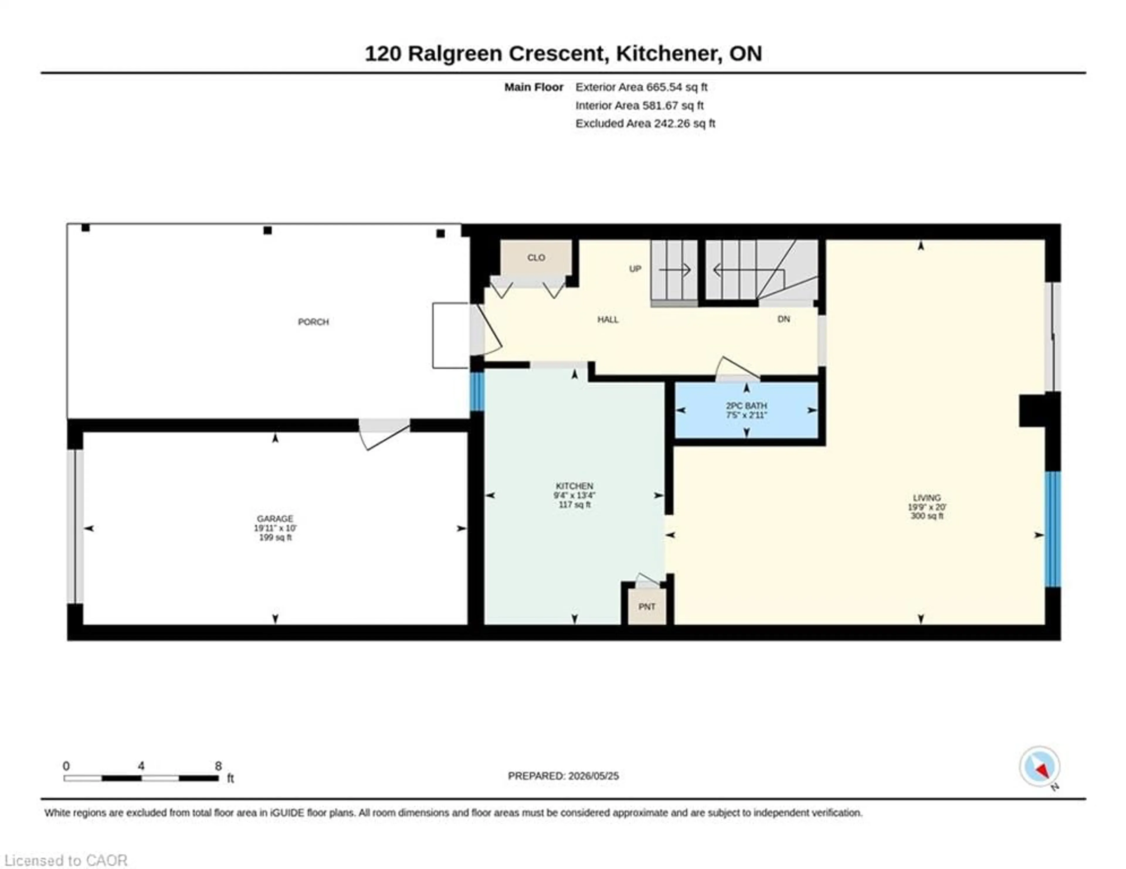 Floor plan for 120 Ralgreen Cres, Kitchener Ontario N2M 1T9