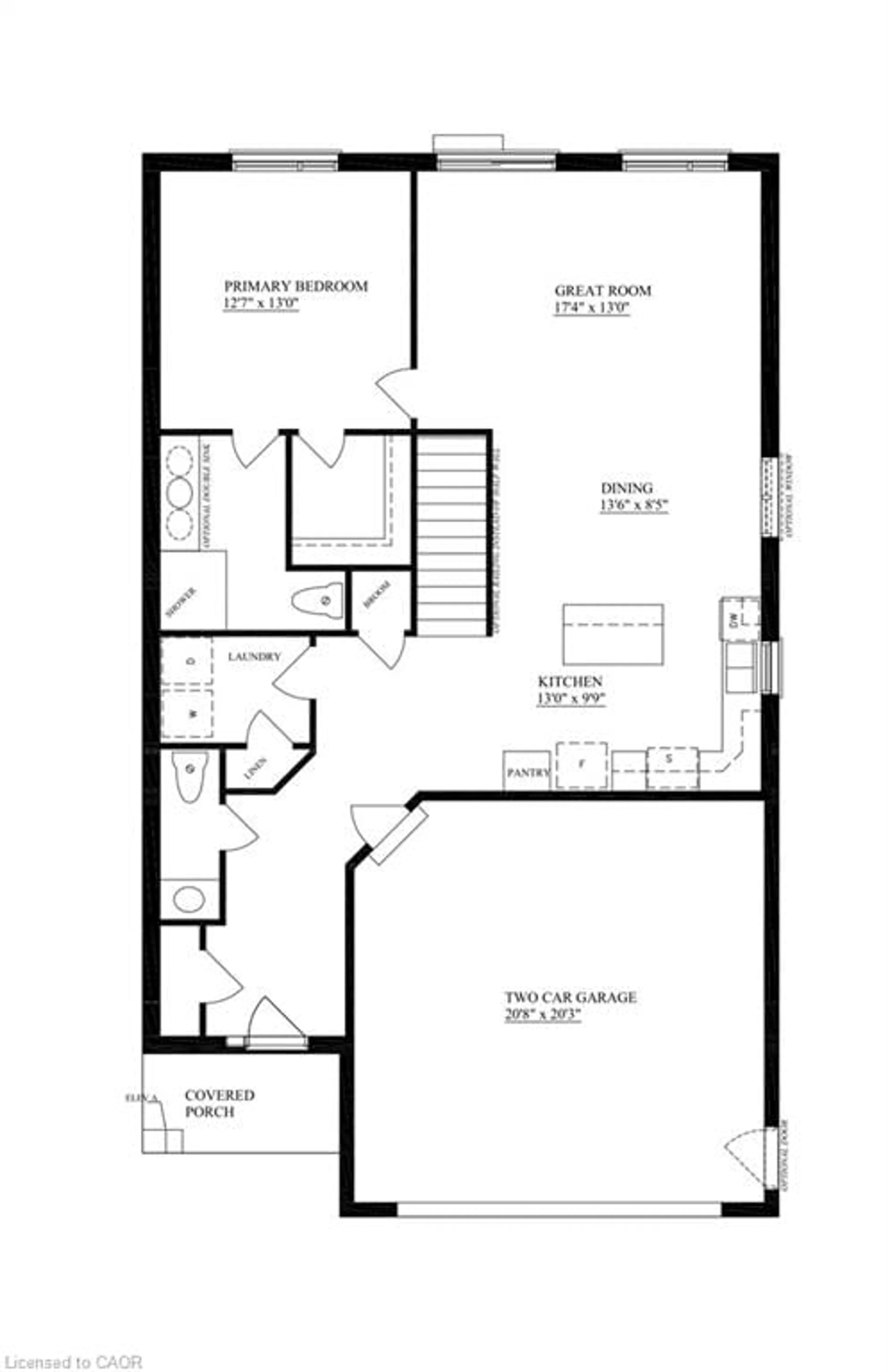Floor plan for LOT 25 Featherstone St, Listowel Ontario N4W 3C2