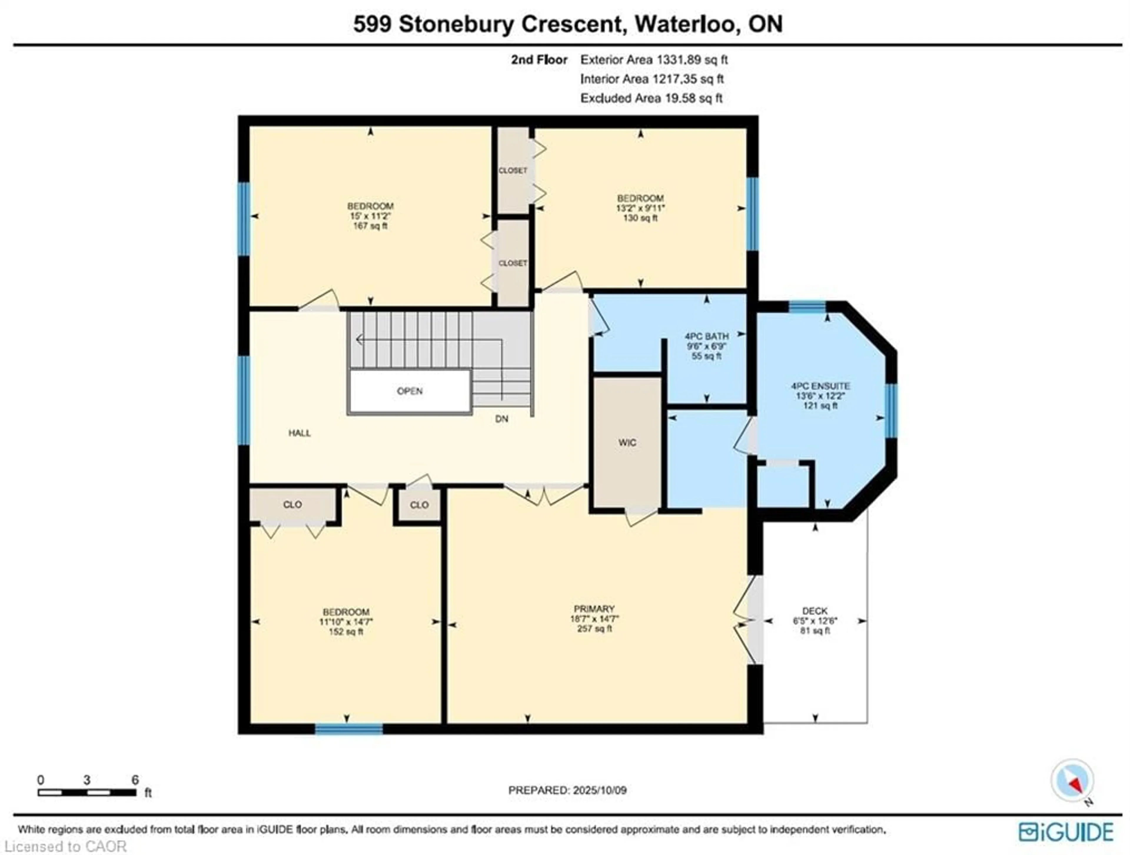 Floor plan for 599 Stonebury Cres, Waterloo Ontario N2K 3R2