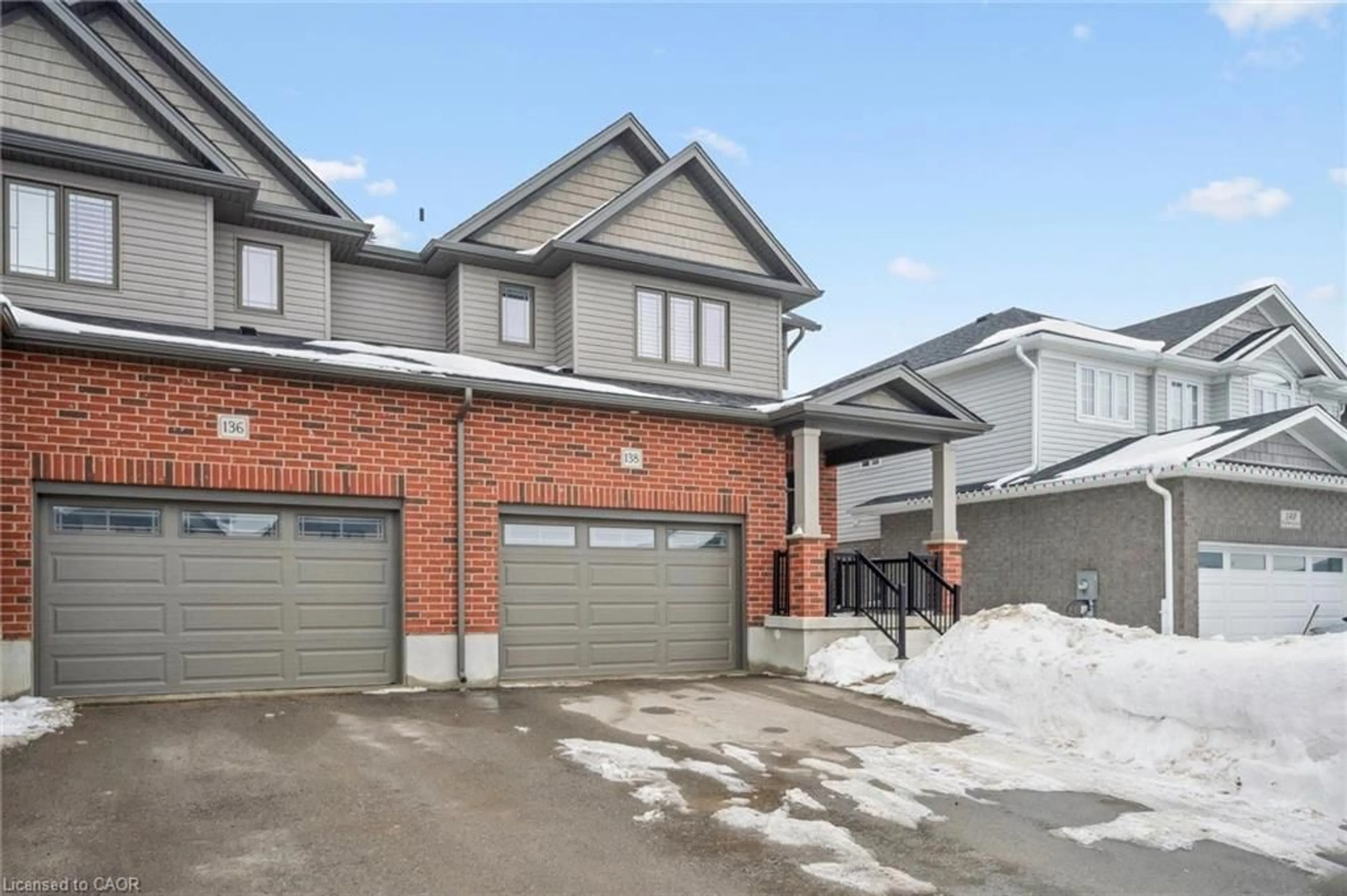 Home with brick exterior material, street for 138 Woodberry Cres, Elmira Ontario N3B 0E5