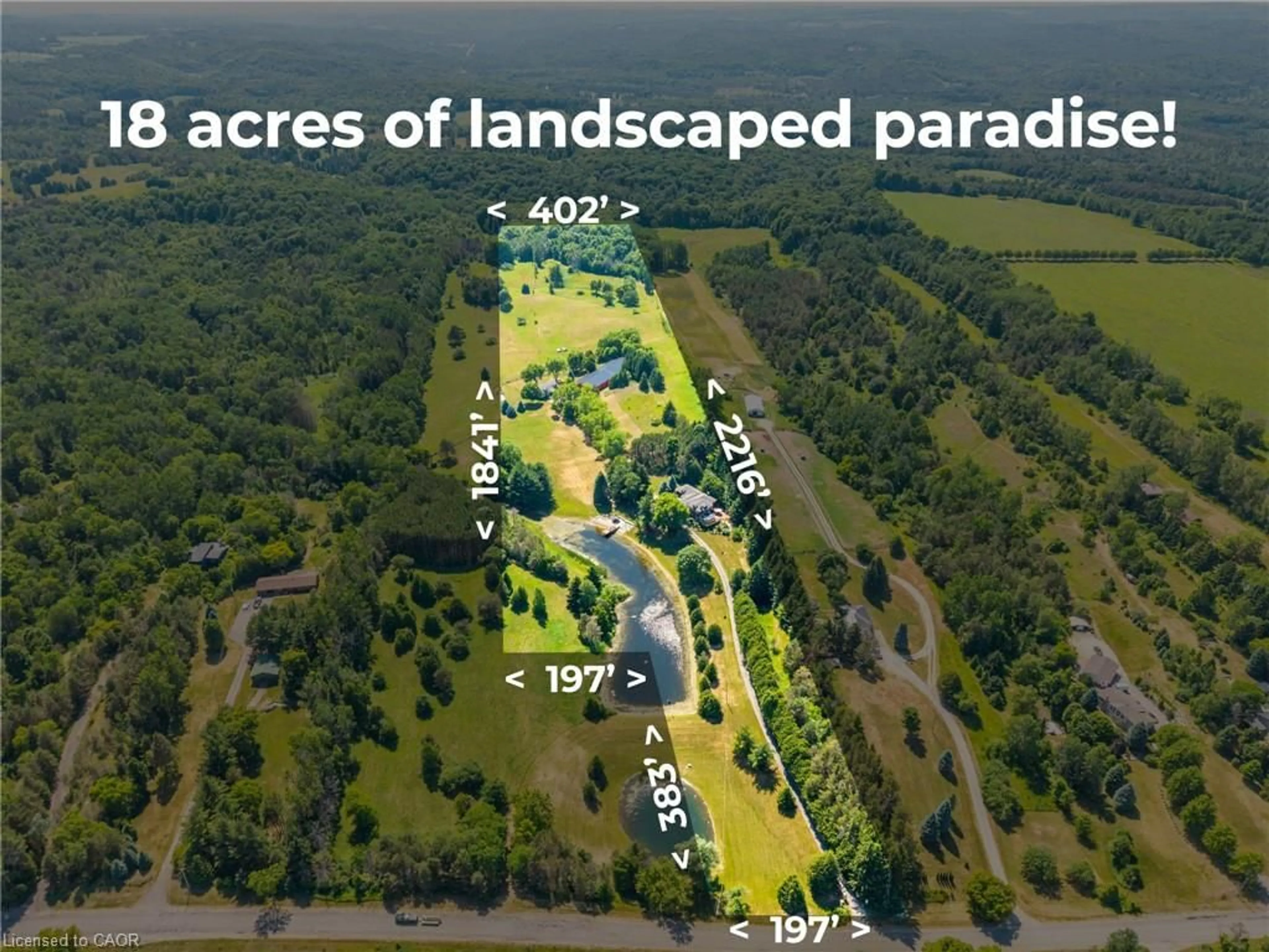 A pic from outside/outdoor area/front of a property/back of a property/a pic from drone, forest/trees view for 994030 Mono Adjala Tline, Mono Ontario L9W 6H8