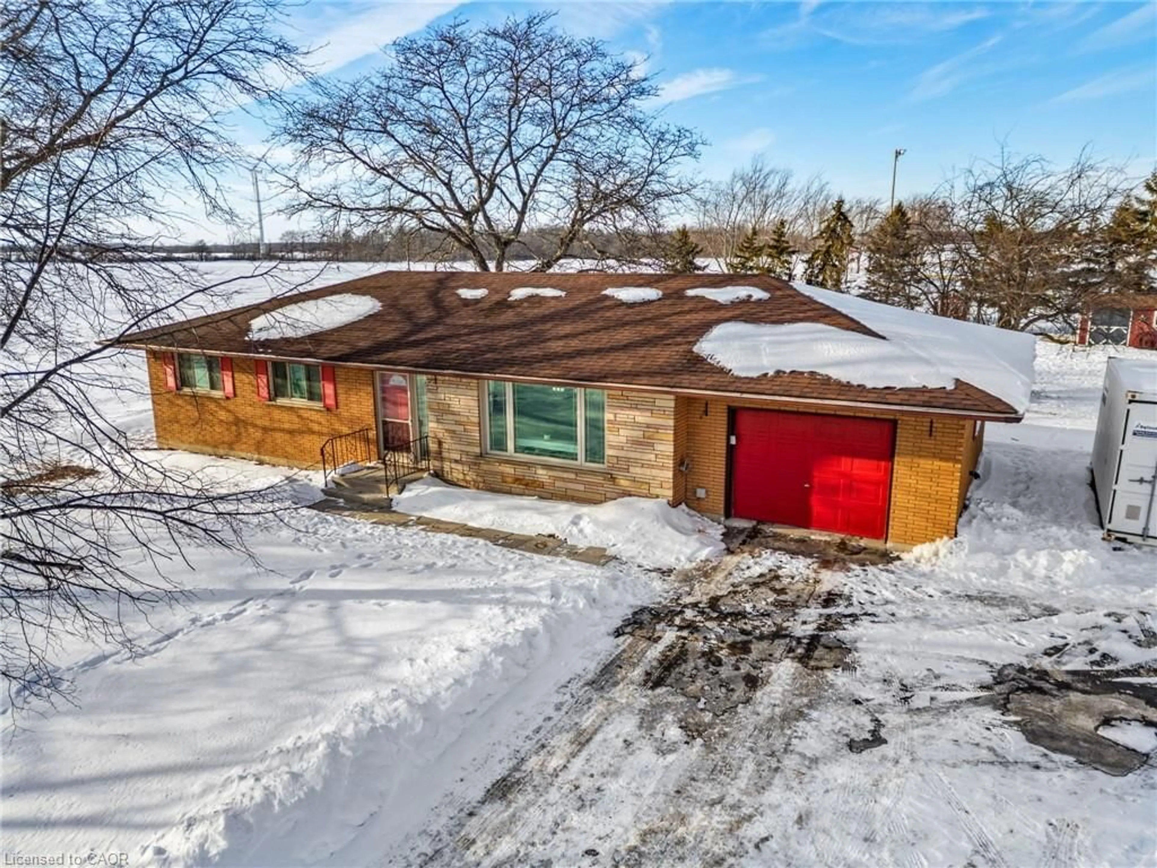 A pic from outside/outdoor area/front of a property/back of a property/a pic from drone, street for 28 Main Ave, Fisherville Ontario N0A 1G0