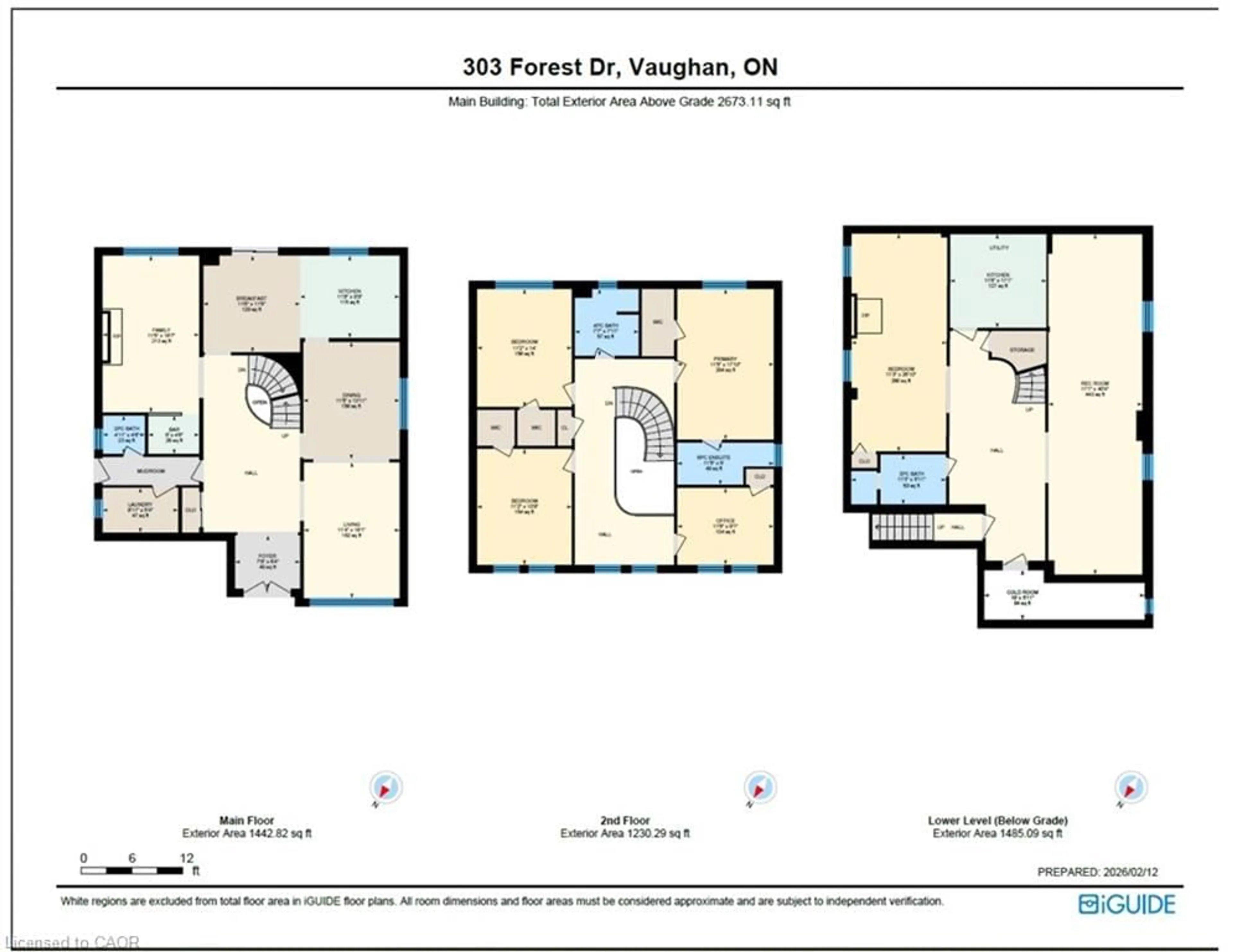 Floor plan for 303 Forest Dr, Woodbridge Ontario L4L 3W7