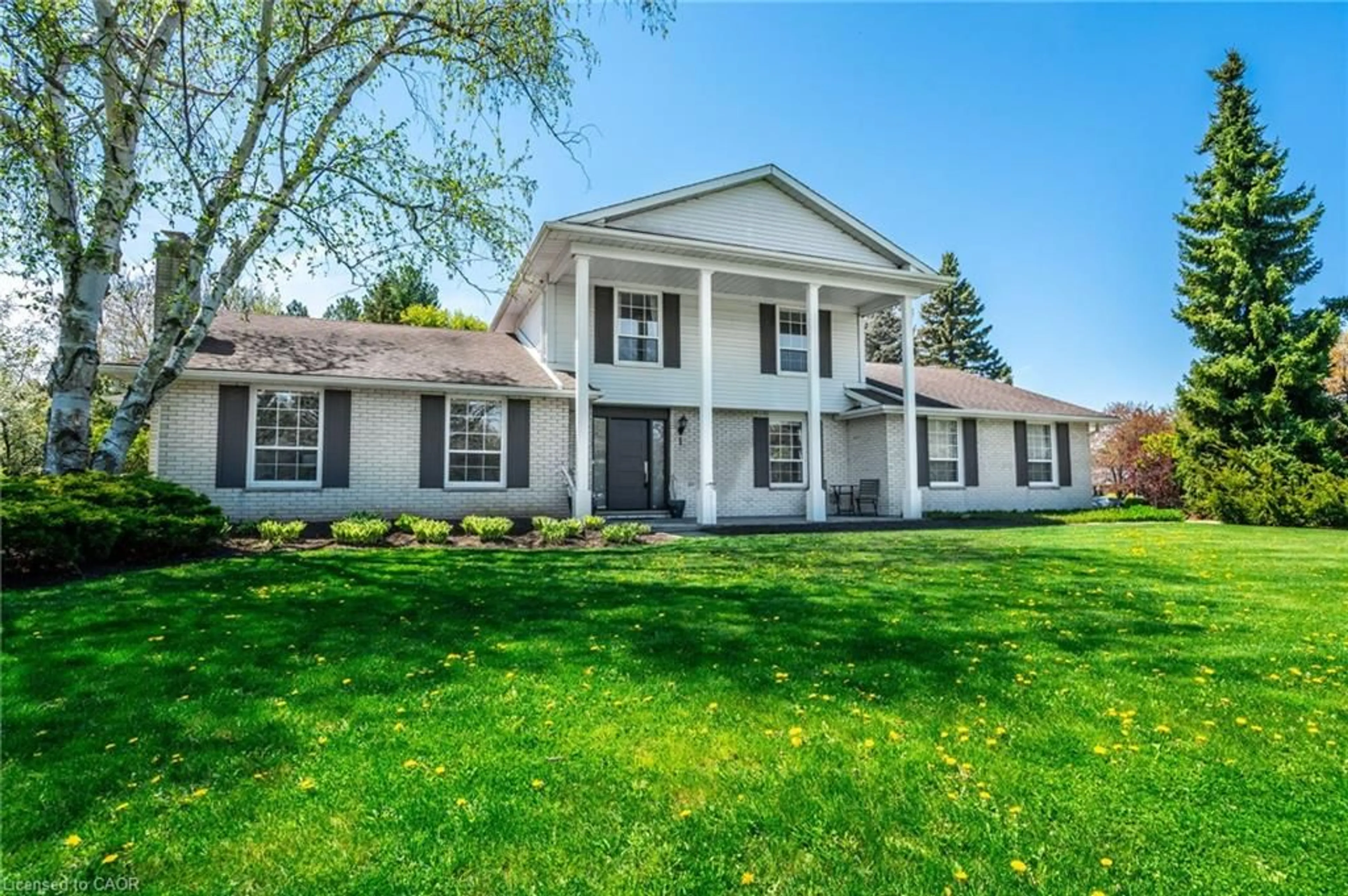 Home with vinyl exterior material, street for 1 Acredale Dr, Carlisle Ontario L0R 1H2