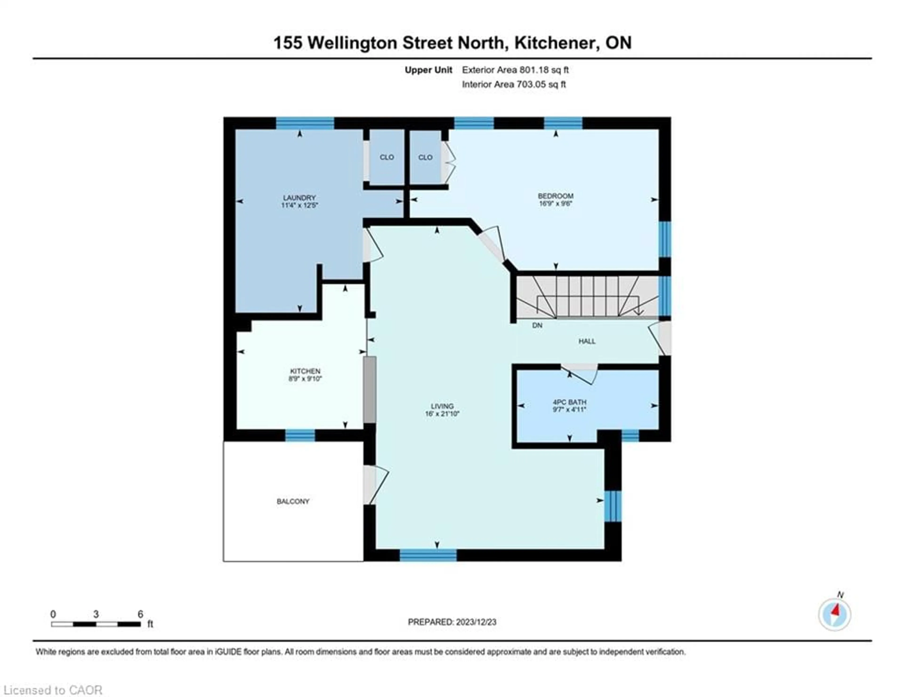 Floor plan for 155 Wellington St, Kitchener Ontario N2H 5J9