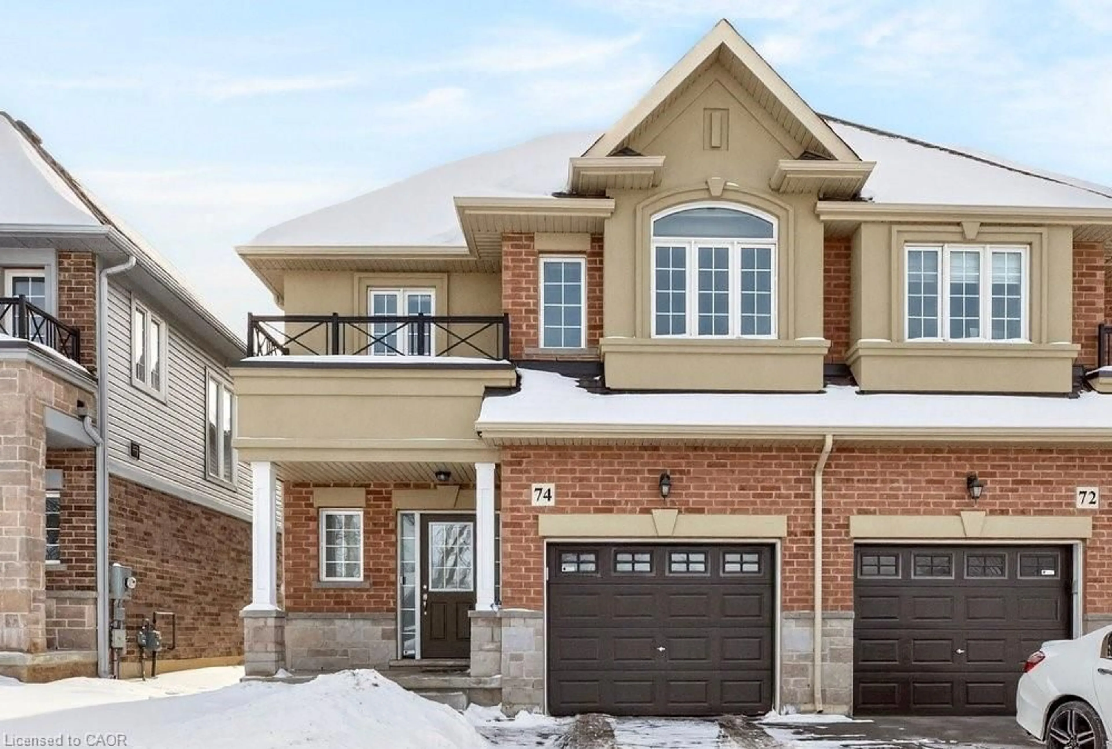 Home with brick exterior material, street for 74 Bobolink Rd, Hamilton Ontario L9A 2P5