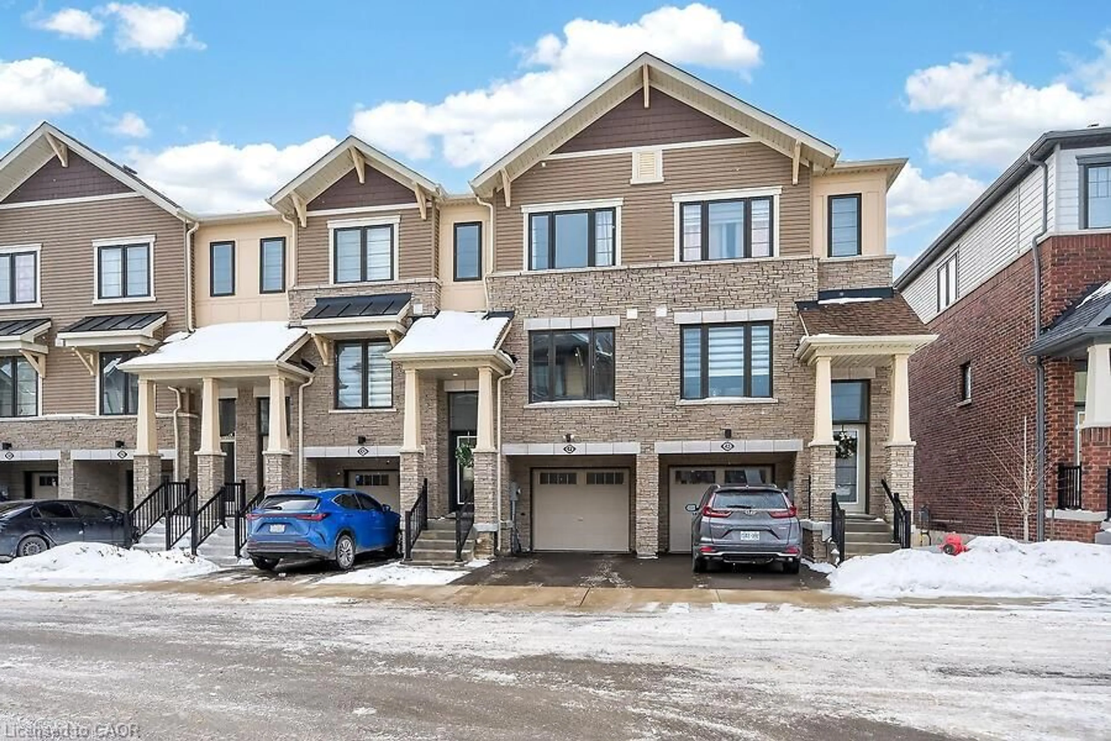 Home with brick exterior material, street for 185 Bedrock Dr #42, Hamilton Ontario L8J 0M5