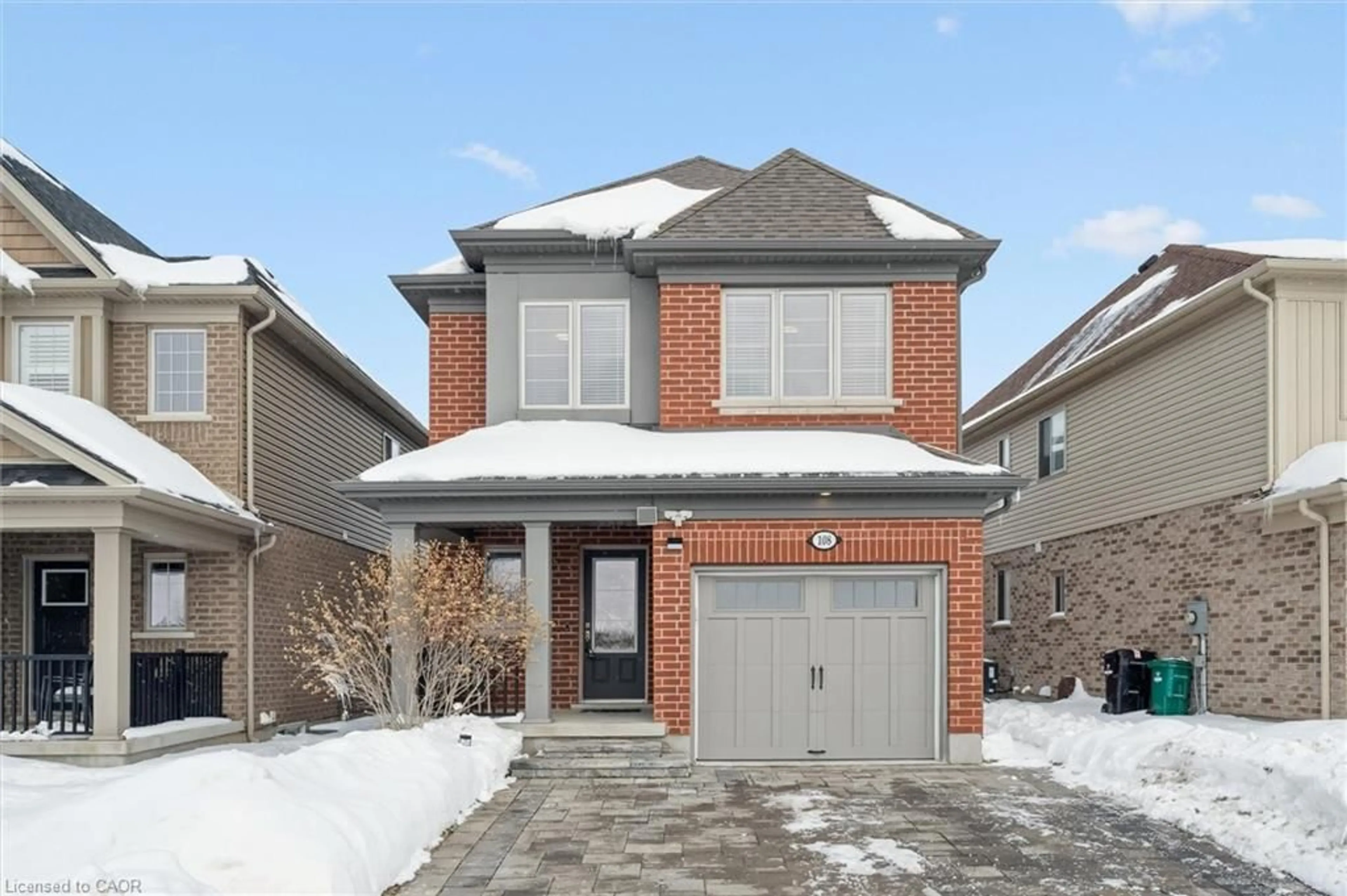 Home with brick exterior material, street for 108 Steeplechase Way, Waterloo Ontario N2K 0E7